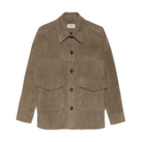 Arma Kaylee Lamb Suede Jacket - Vermillion
