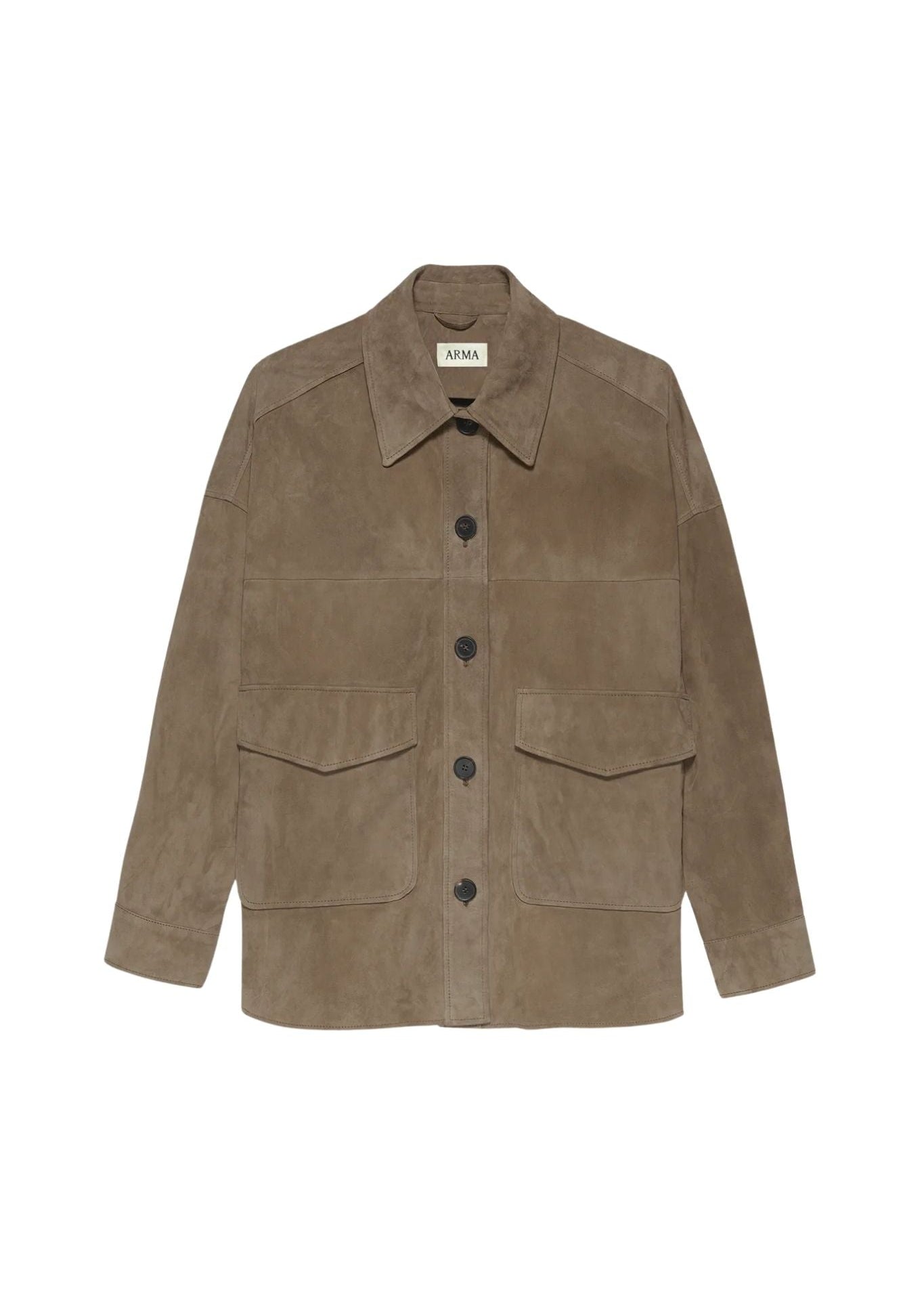 Arma Kaylee Lamb Suede Jacket - Vermillion