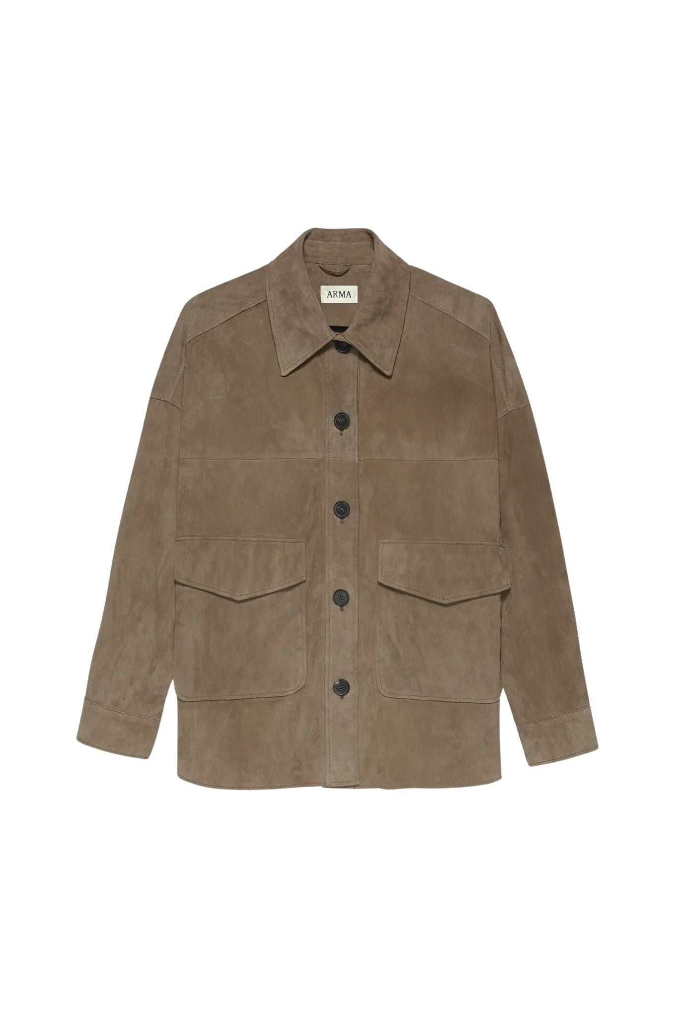 Arma Kaylee Lamb Suede Jacket - Vermillion