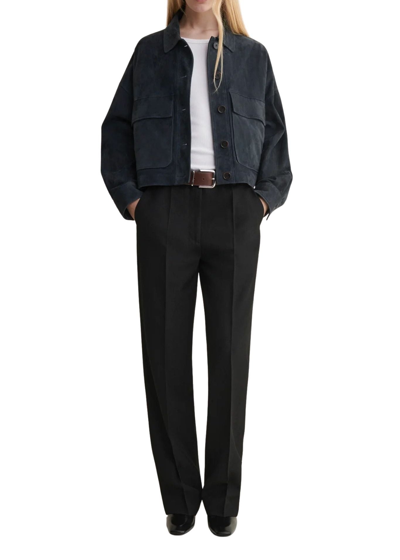 Arma Miri Lamb Suede Jacket - Vermillion