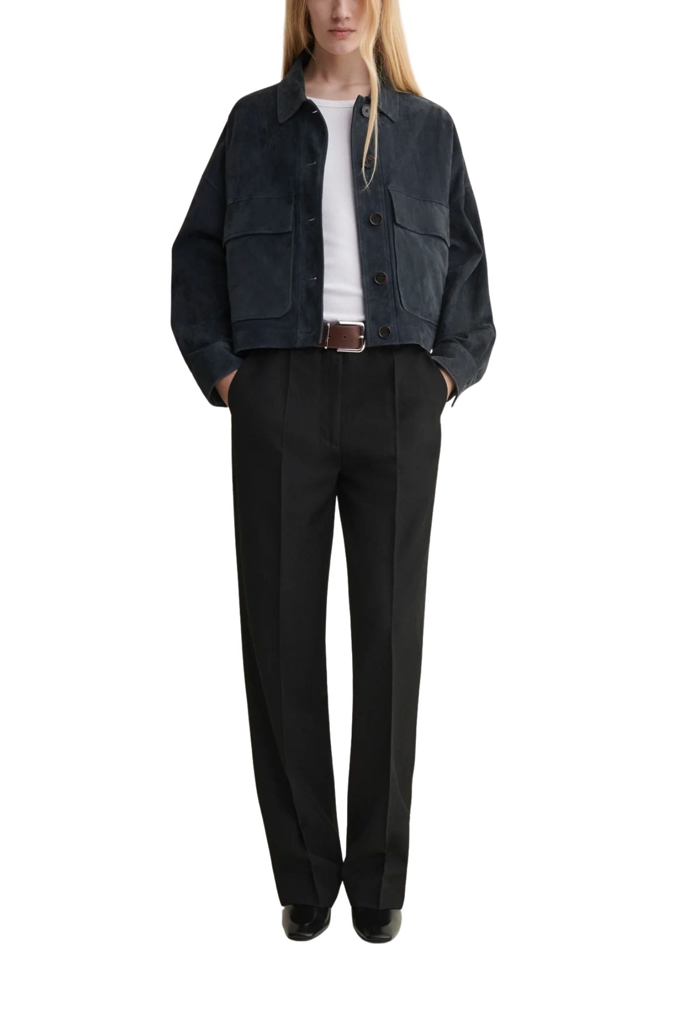Arma Miri Lamb Suede Jacket - Vermillion