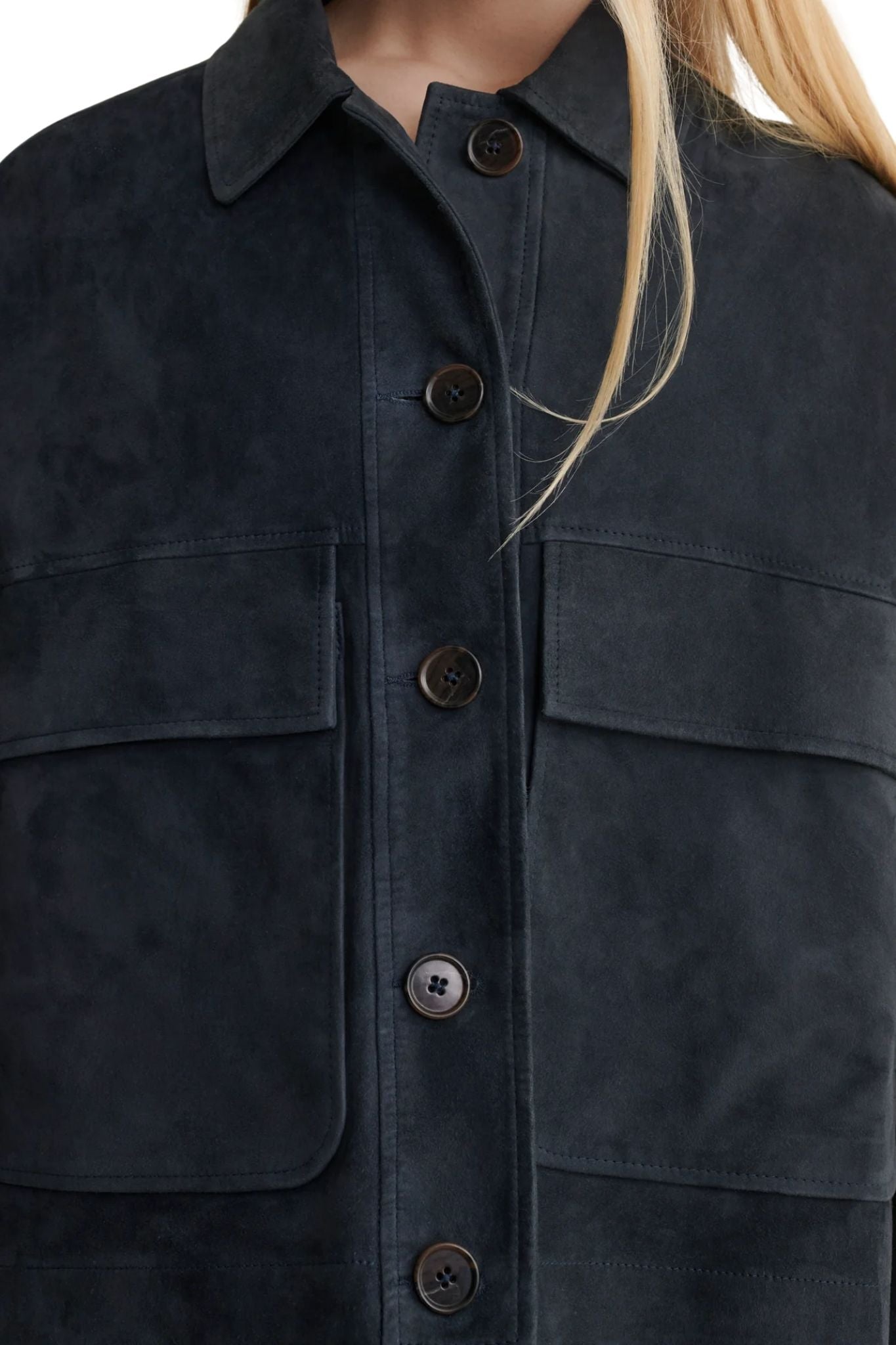 Arma Miri Lamb Suede Jacket - Vermillion