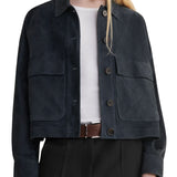 Arma Miri Lamb Suede Jacket - Vermillion