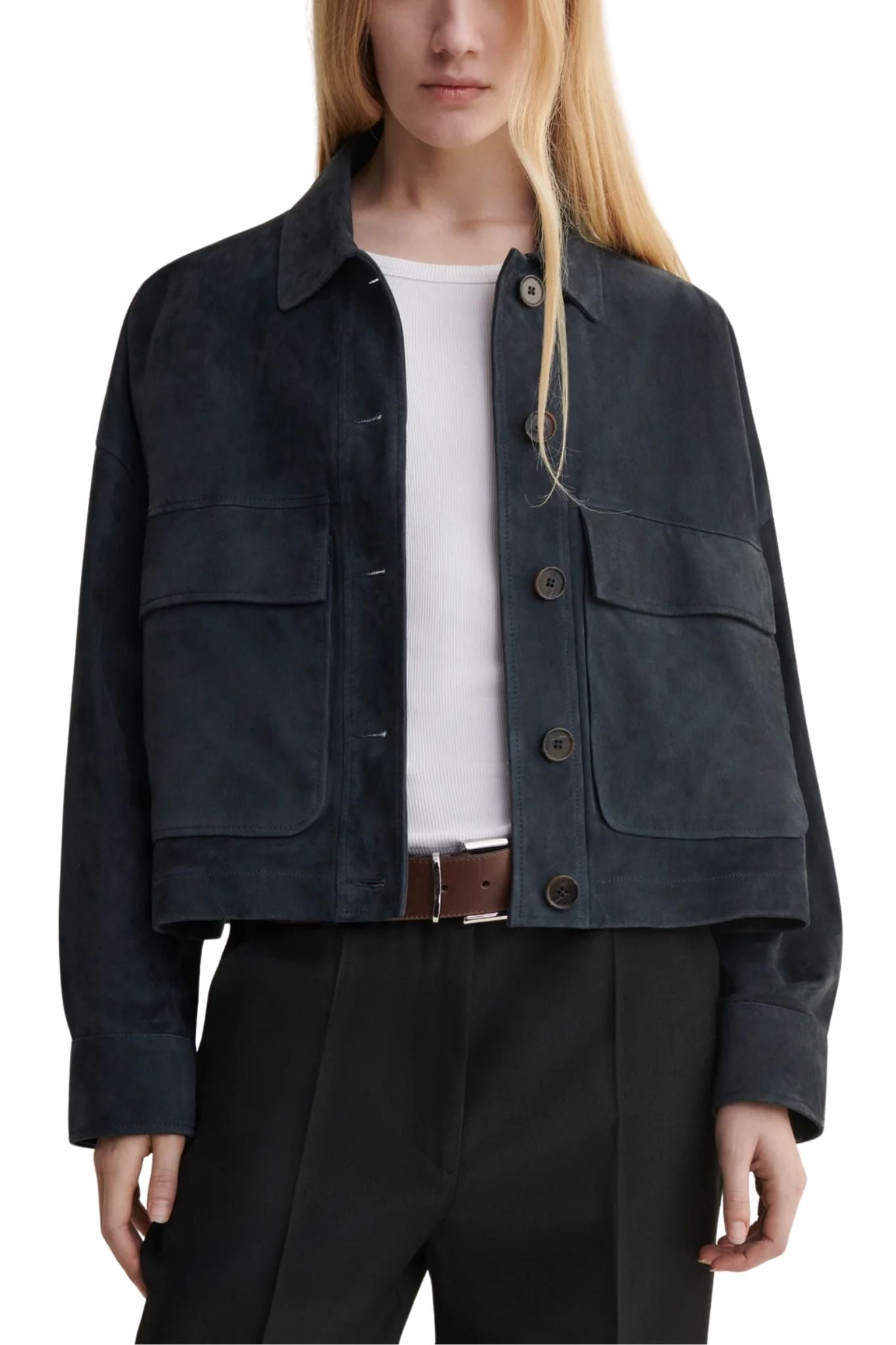 Arma Miri Lamb Suede Jacket - Vermillion