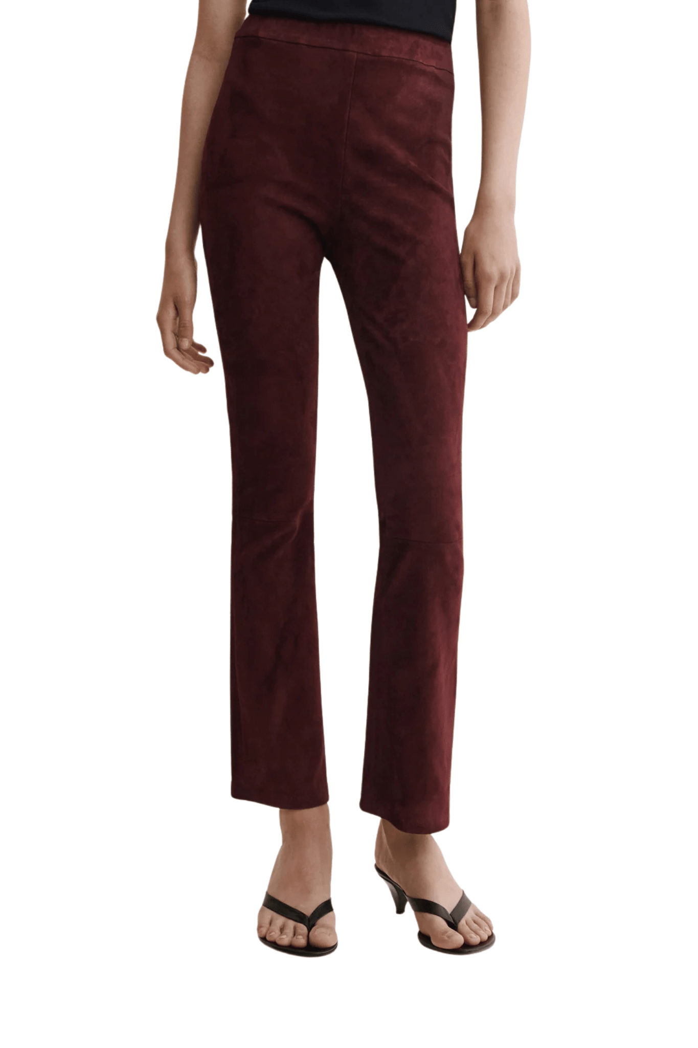 Arma River Stretch Suede Pant - Vermillion