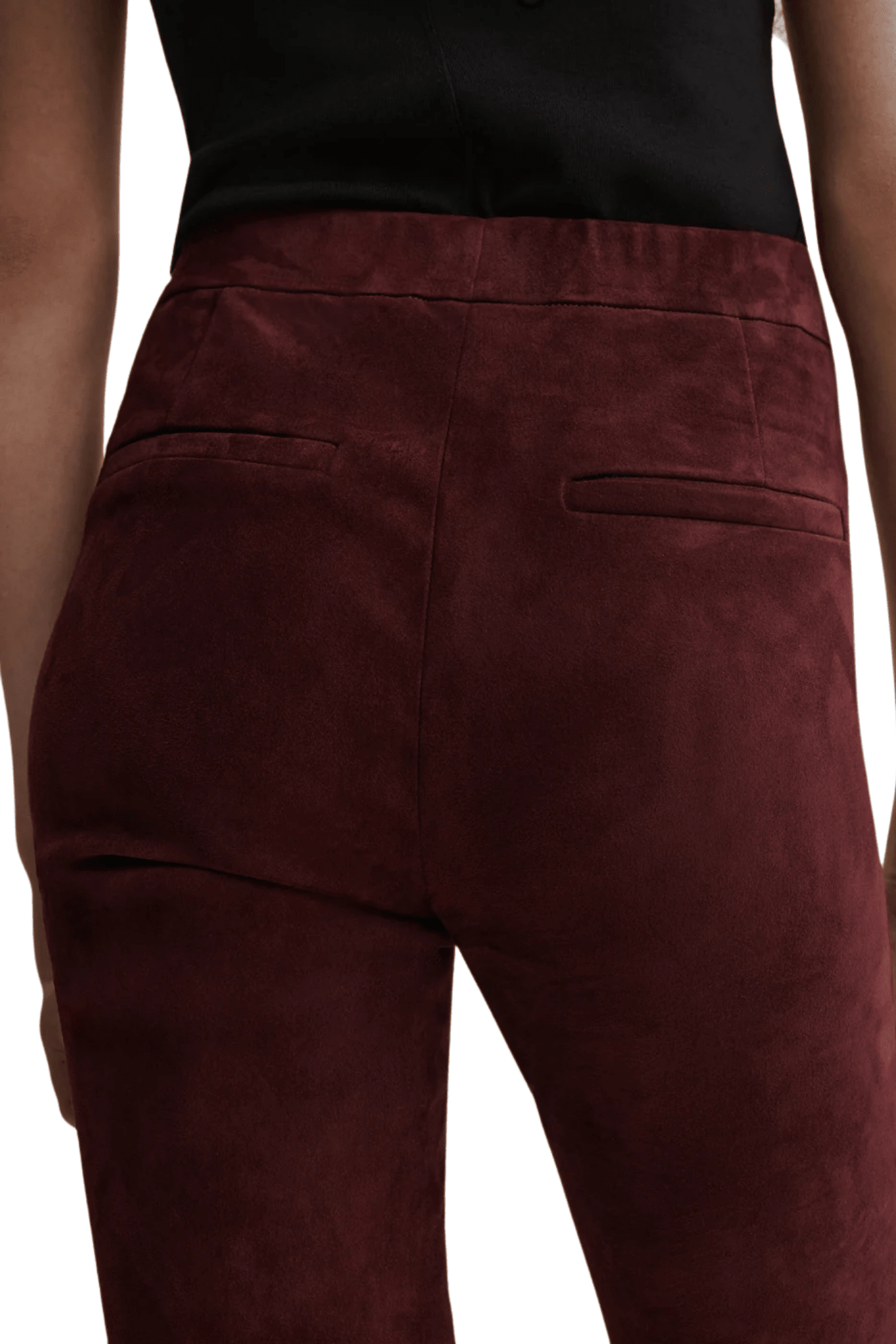 Arma River Stretch Suede Pant - Vermillion