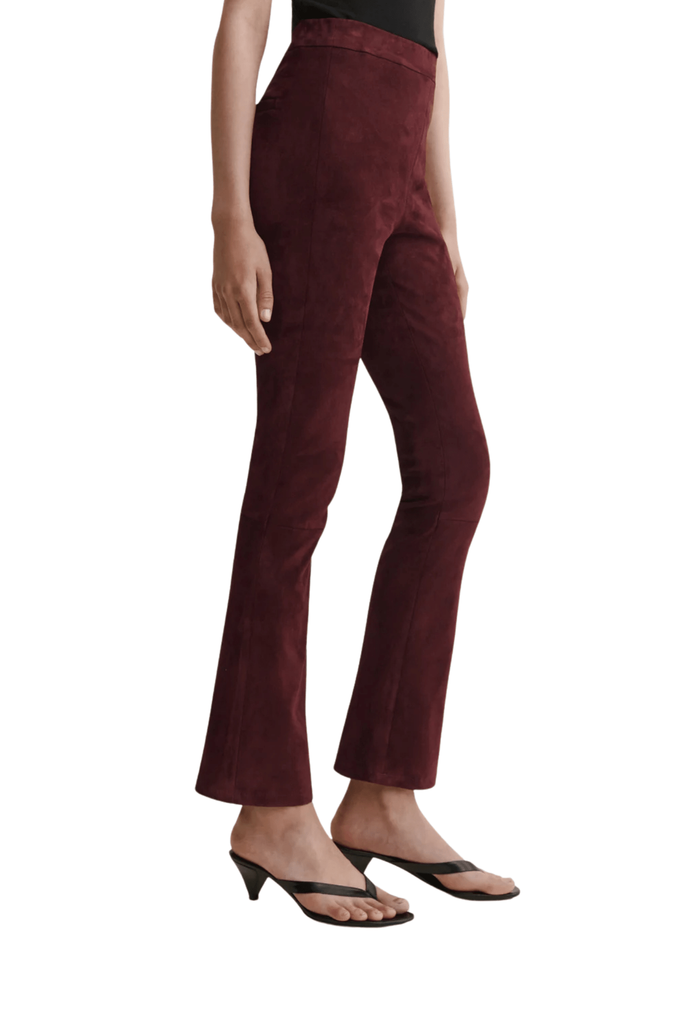 Arma River Stretch Suede Pant - Vermillion