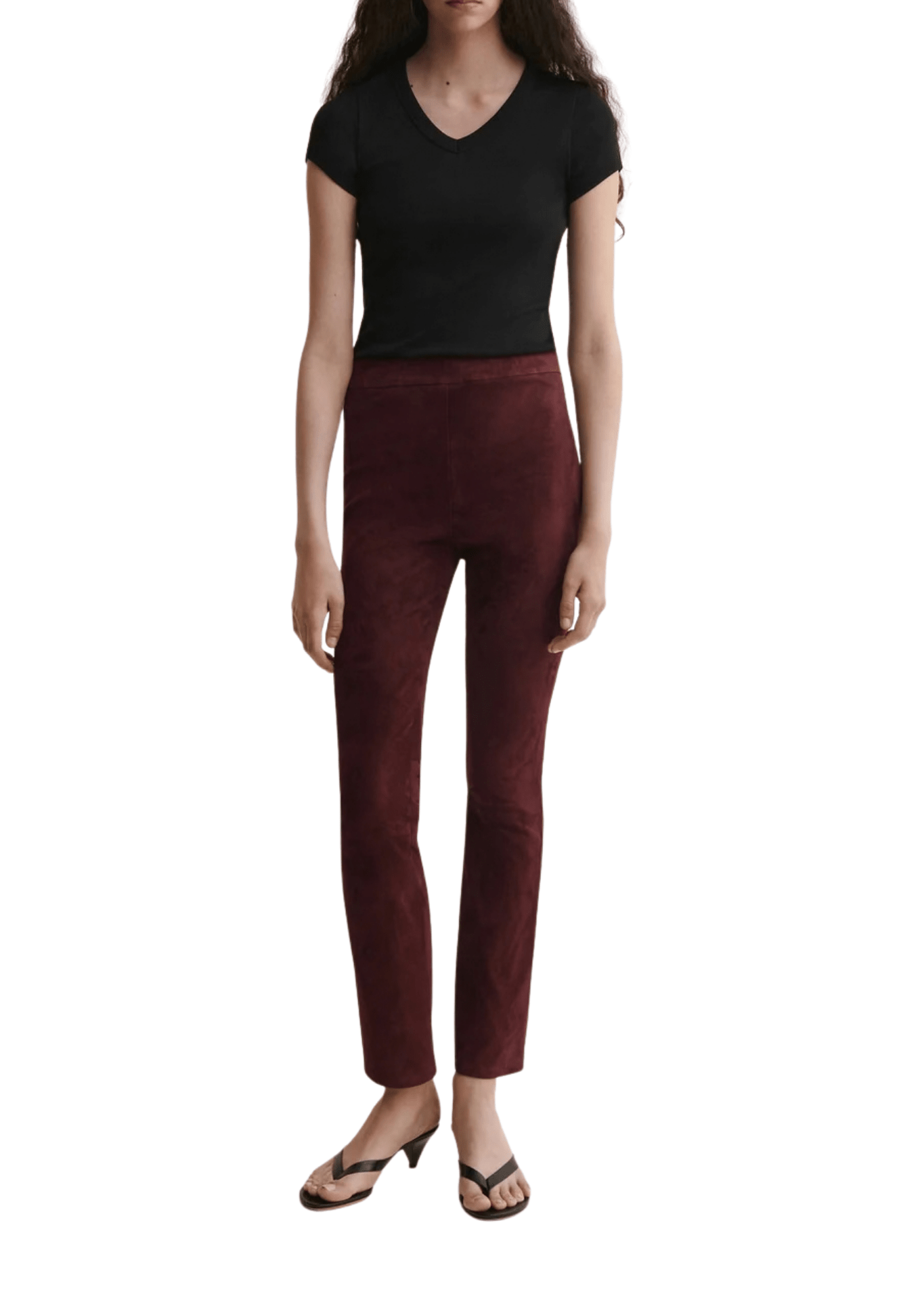 Arma River Stretch Suede Pant - Vermillion