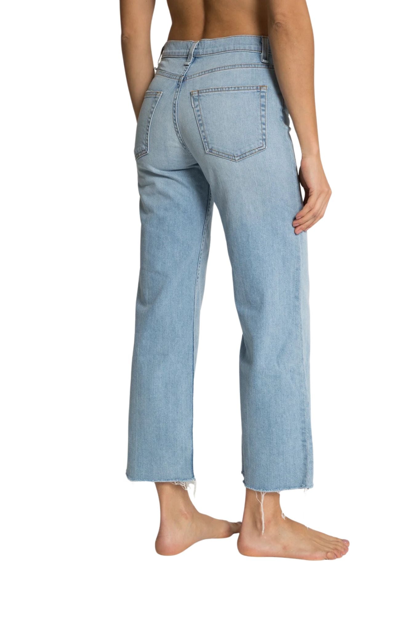 Askk Crop Wide Leg Jean - Vermillion