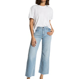 Askk Crop Wide Leg Jean - Vermillion