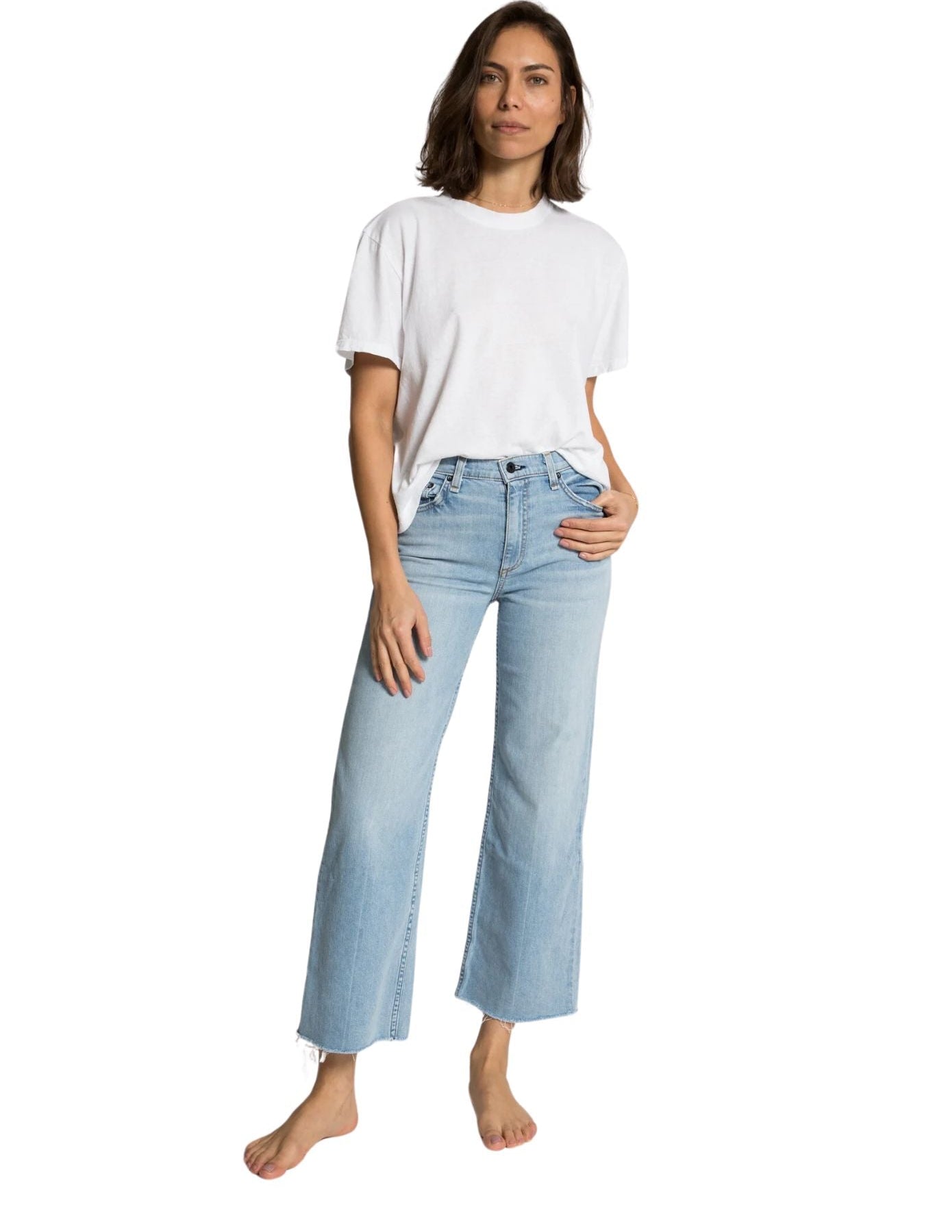 Askk Crop Wide Leg Jean - Vermillion