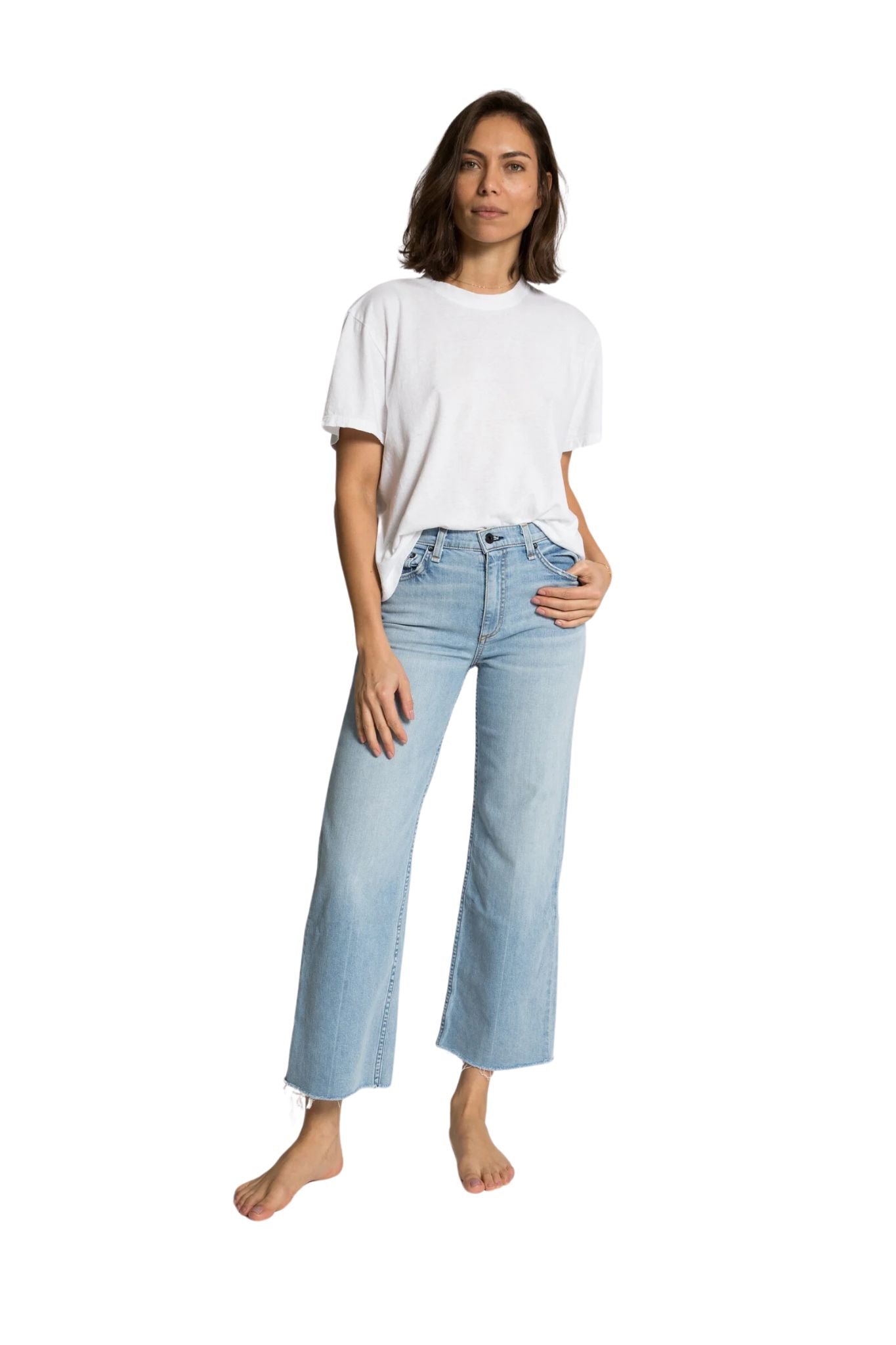 Askk Crop Wide Leg Jean - Vermillion