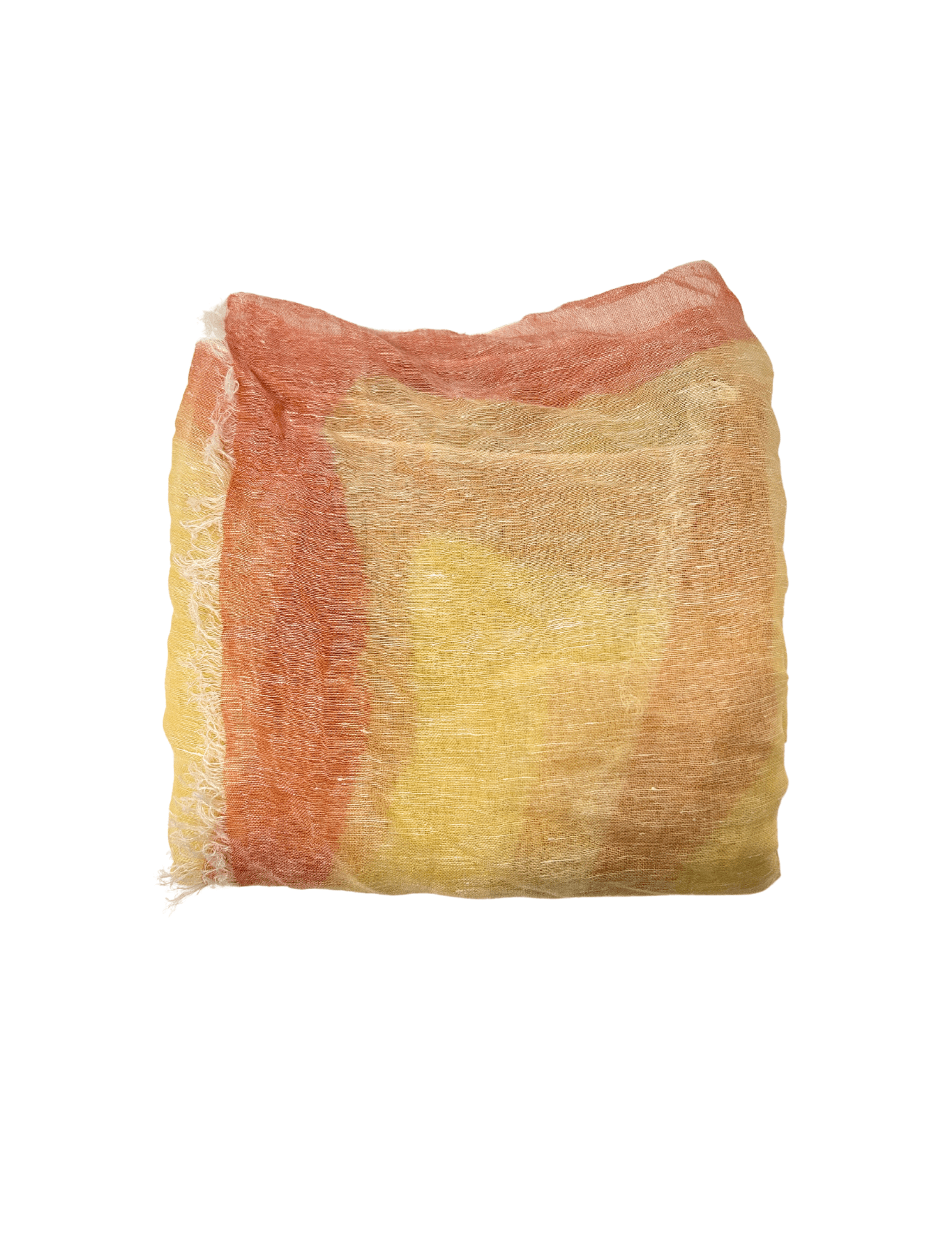 Bajra Air Suprimo Linen Zig Zag Dip Dye Scarf - Vermillion