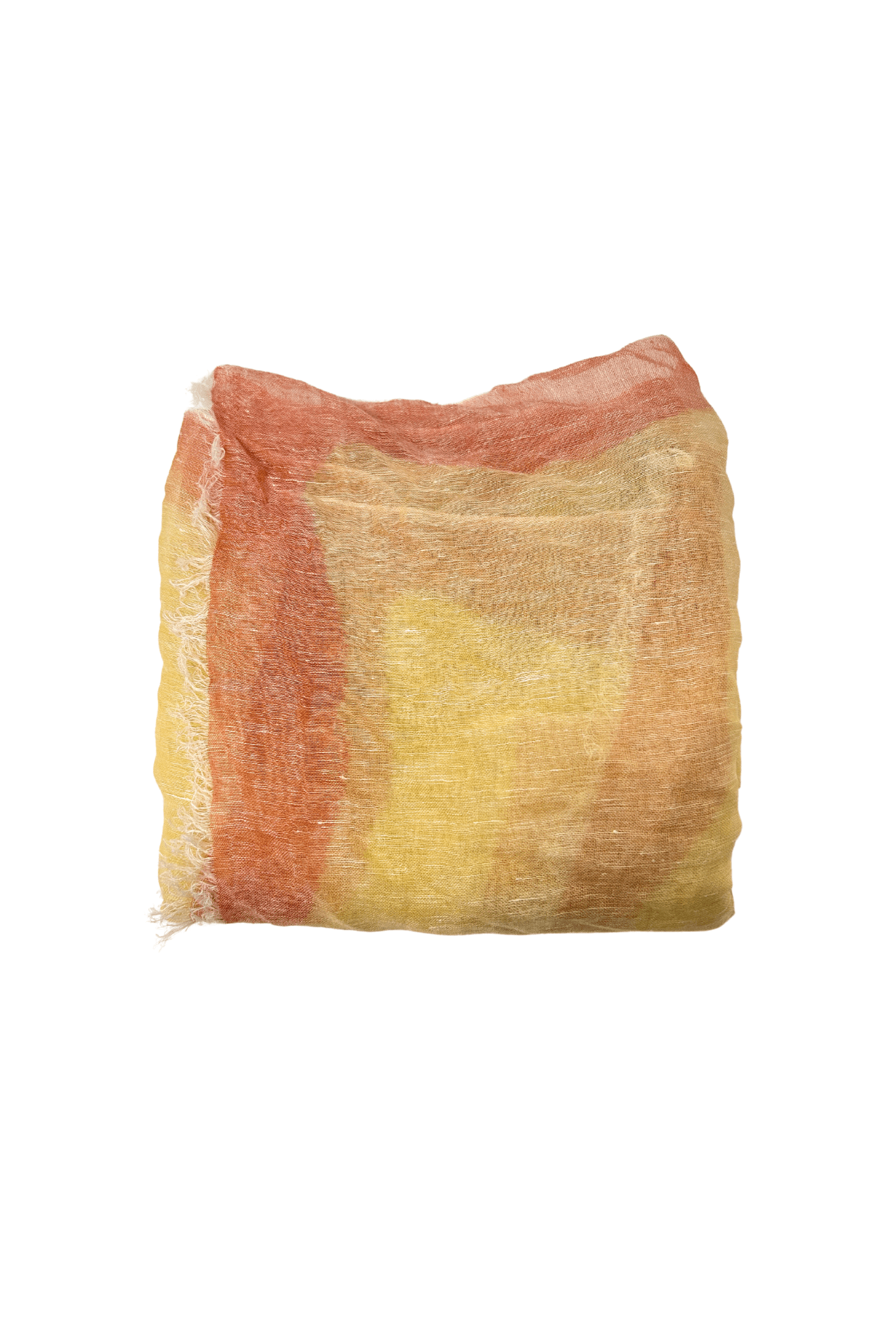 Bajra Air Suprimo Linen Zig Zag Dip Dye Scarf - Vermillion