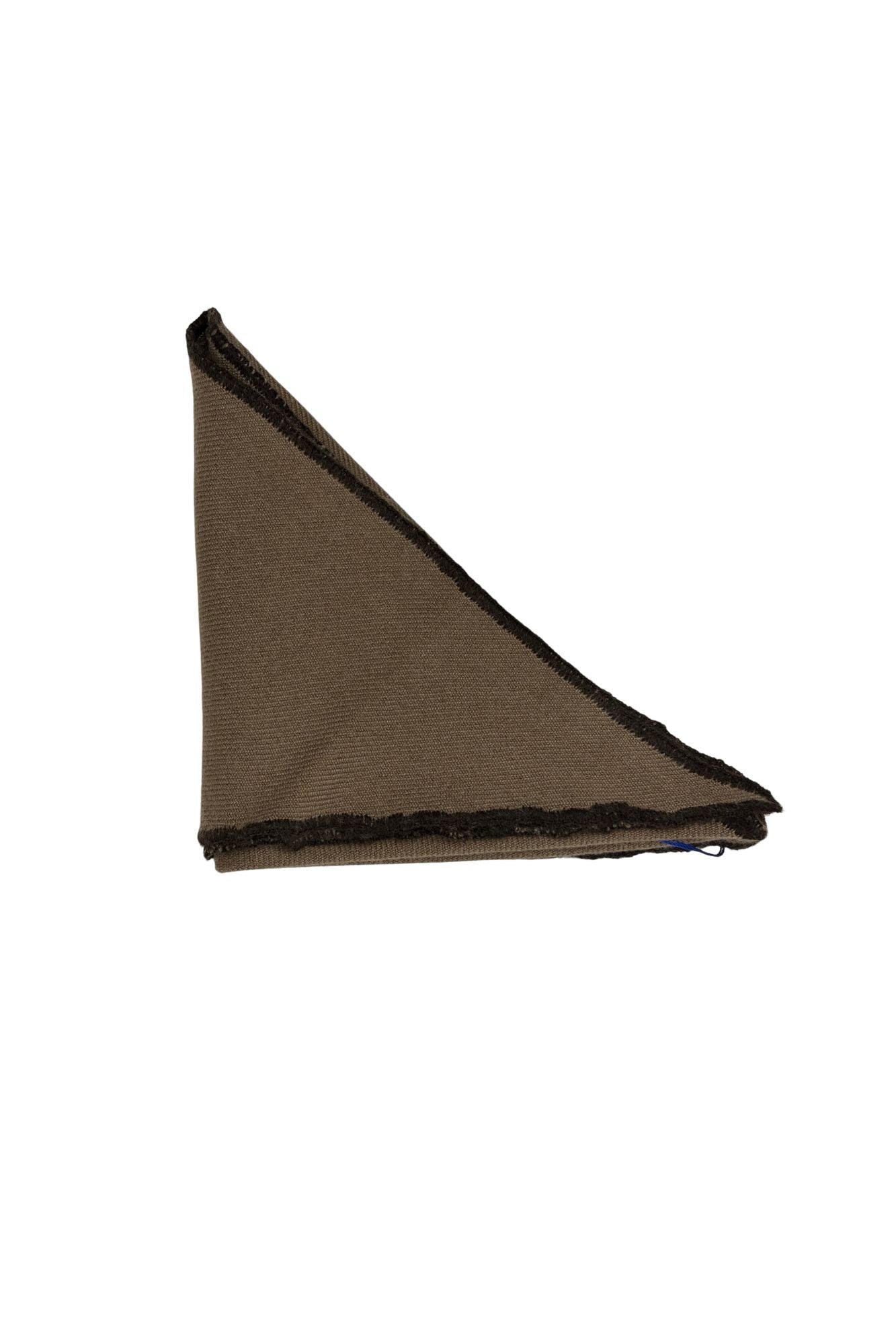 Bajra Cashmere Bandana w/ Contrast Stitch - Vermillion