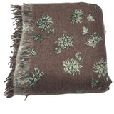 Bajra Cashmere Felted Print Scarf - Vermillion