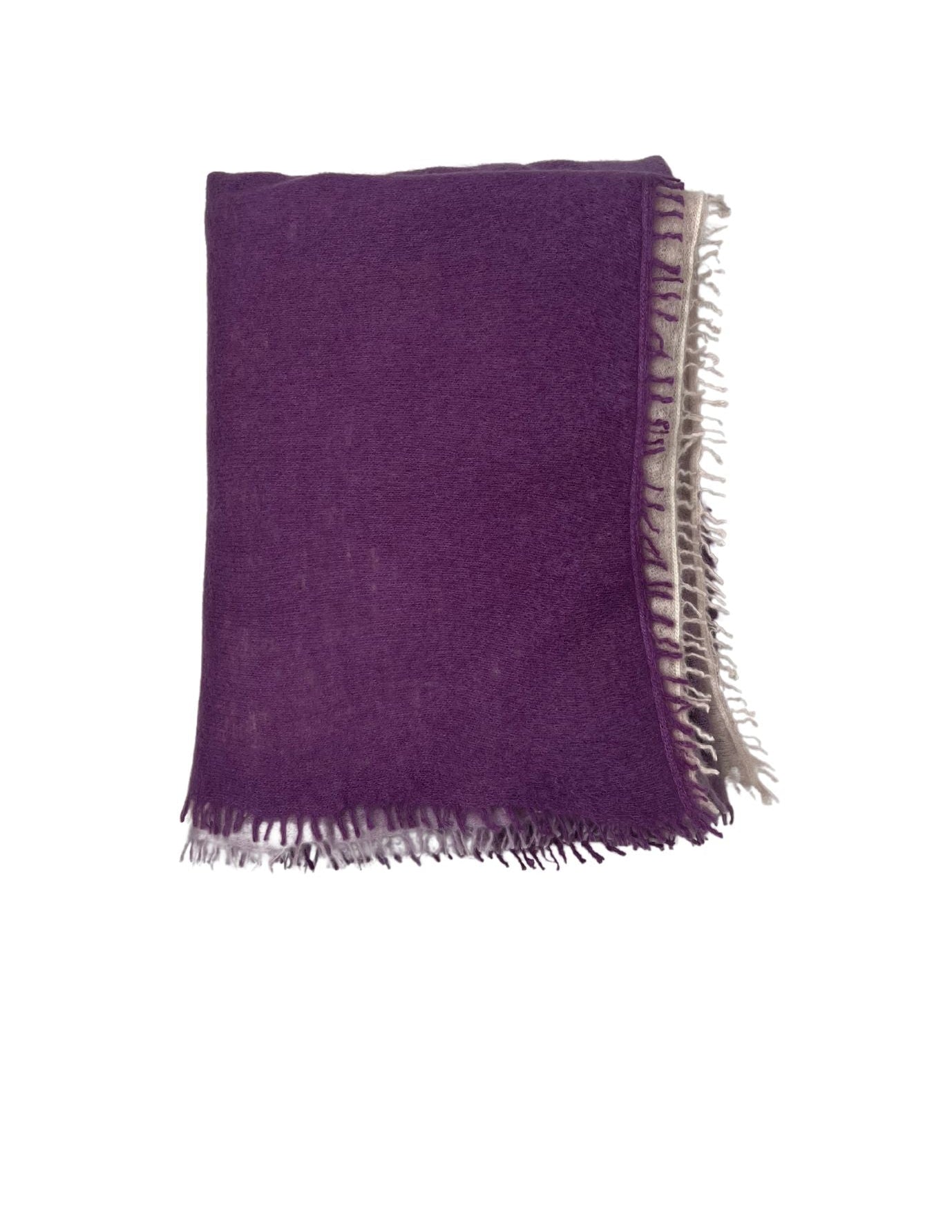 Bajra Cashmere Vertical Gradual Shading Stole - Vermillion