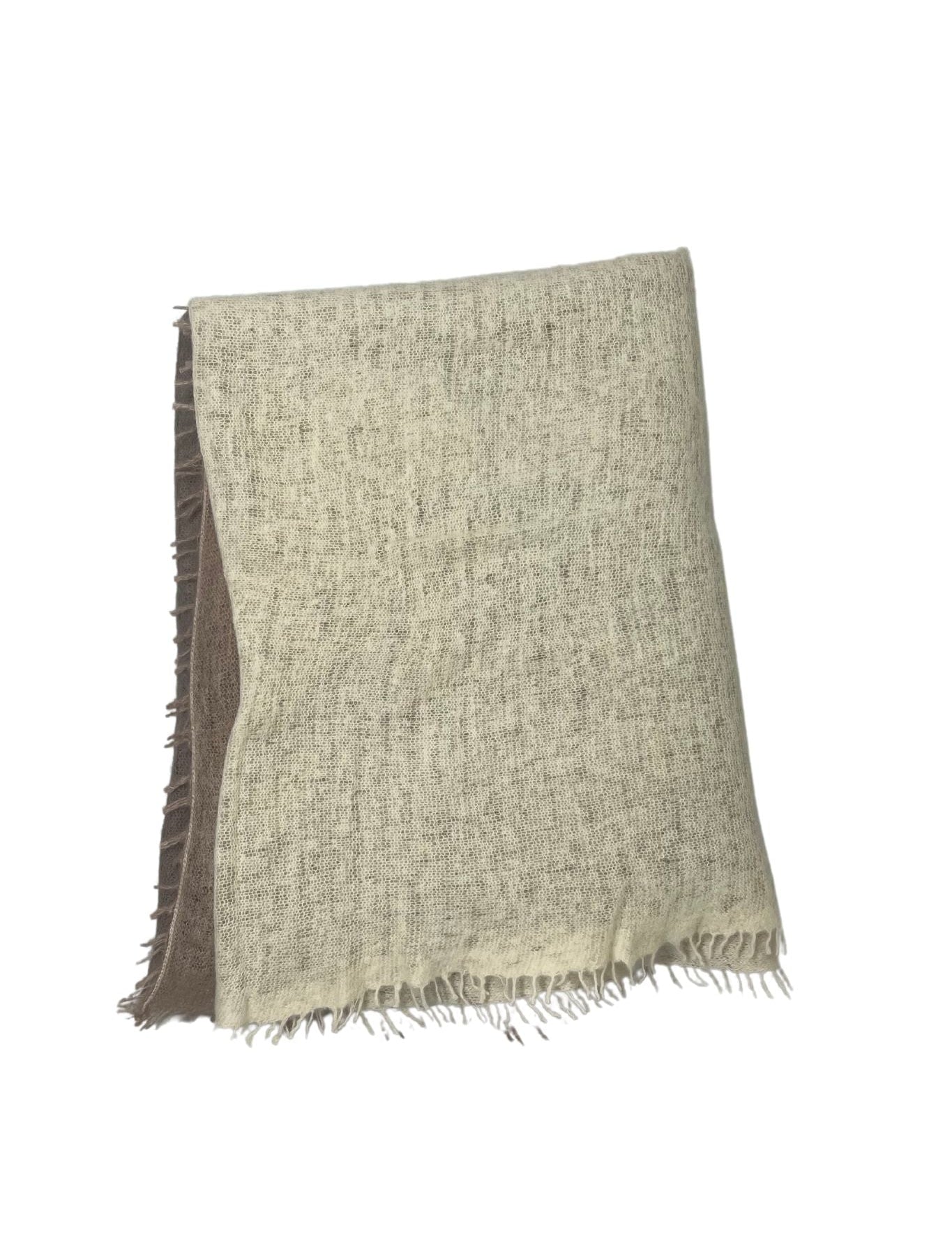 Bajra Cashmere Vertical Gradual Shading Stole - Vermillion