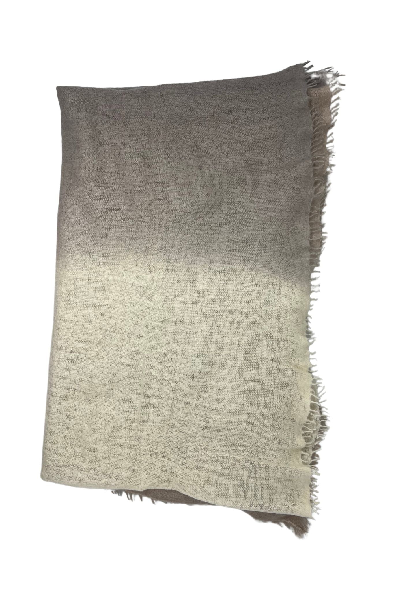 Bajra Cashmere Vertical Gradual Shading Stole - Vermillion