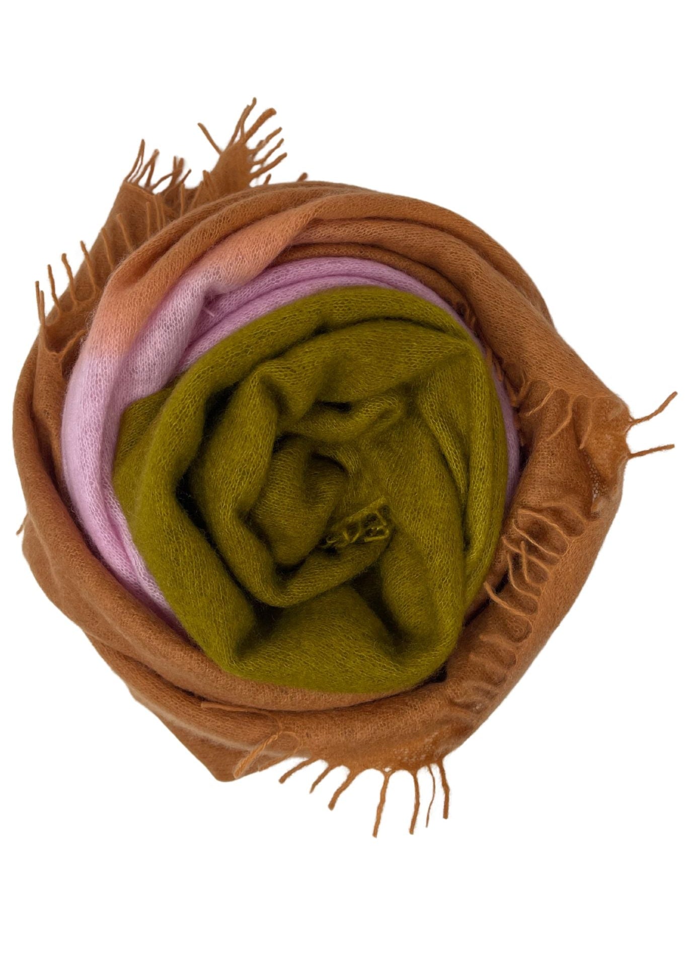 Bajra Luxo Sparge Cashmere Gradual Vertical Shading Stole - Vermillion