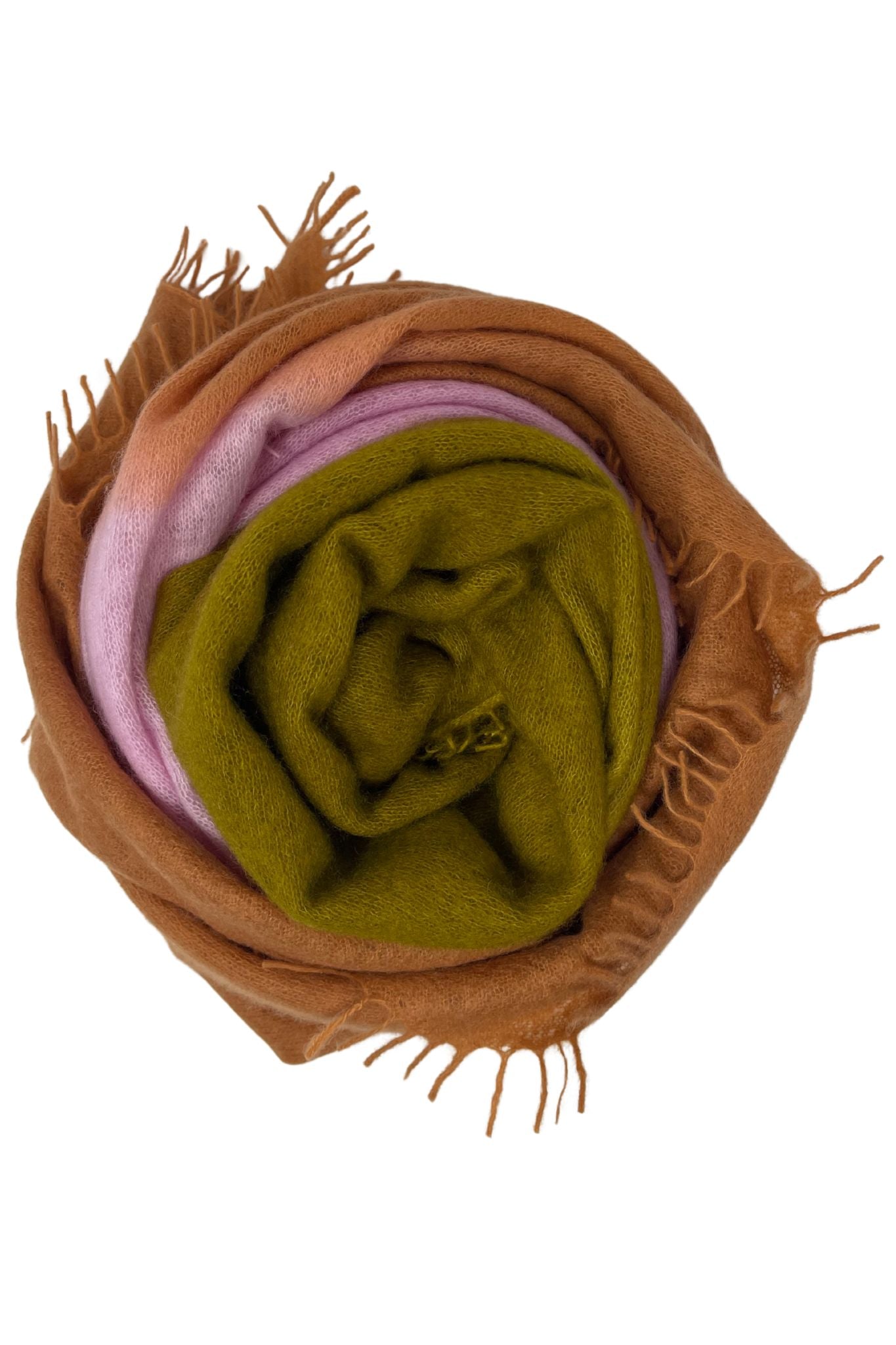 Bajra Luxo Sparge Cashmere Gradual Vertical Shading Stole - Vermillion