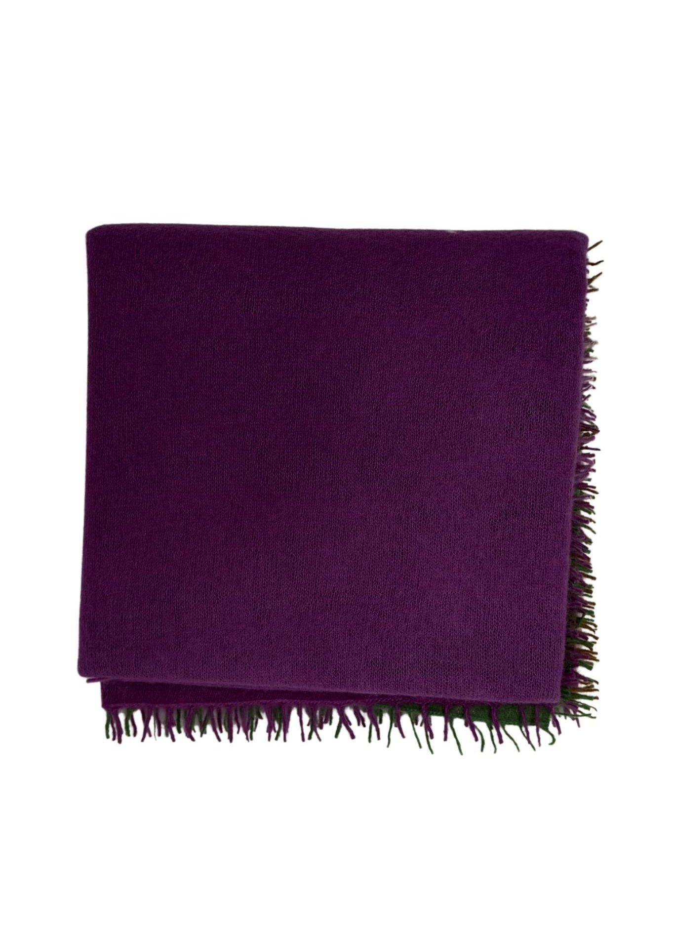 Bajra Luxo Sparge Cashmere Gradual Vertical Shading Stole - Vermillion