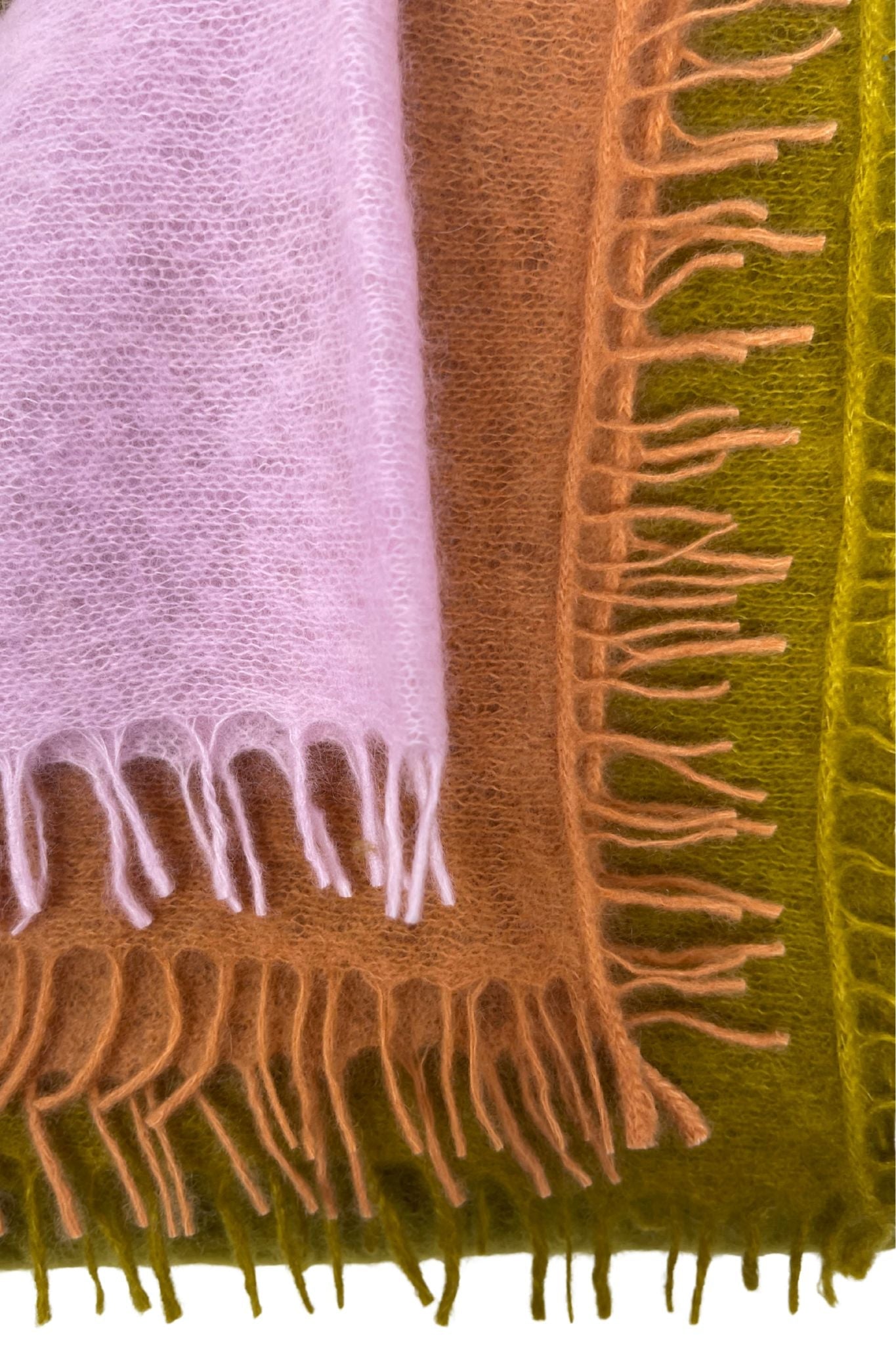 Bajra Luxo Sparge Cashmere Gradual Vertical Shading Stole - Vermillion