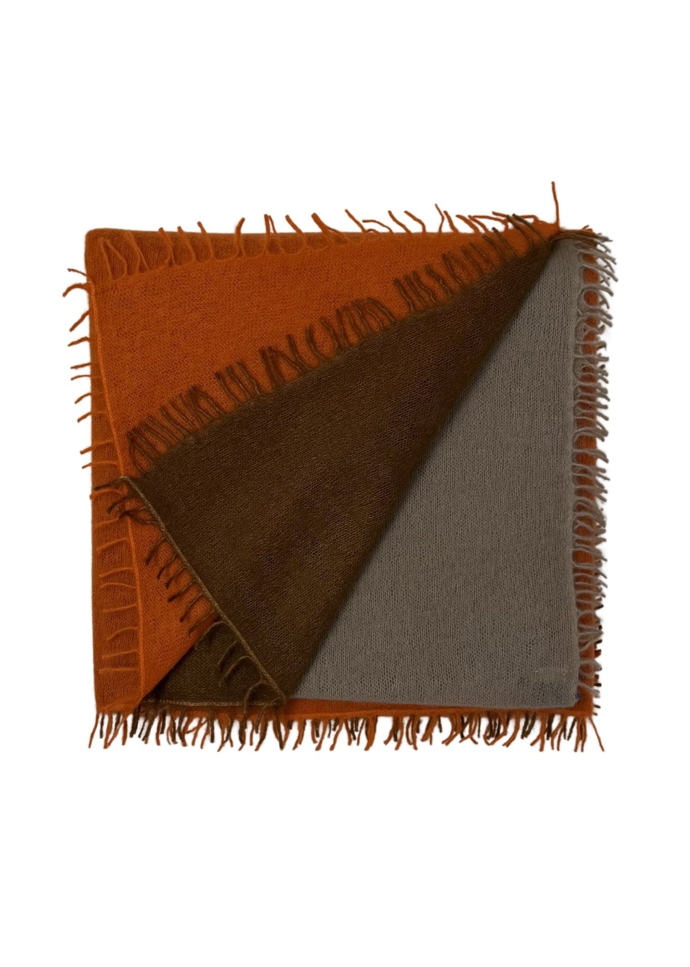 Bajra Luxo Sparge Cashmere Gradual Vertical Shading Stole - Vermillion