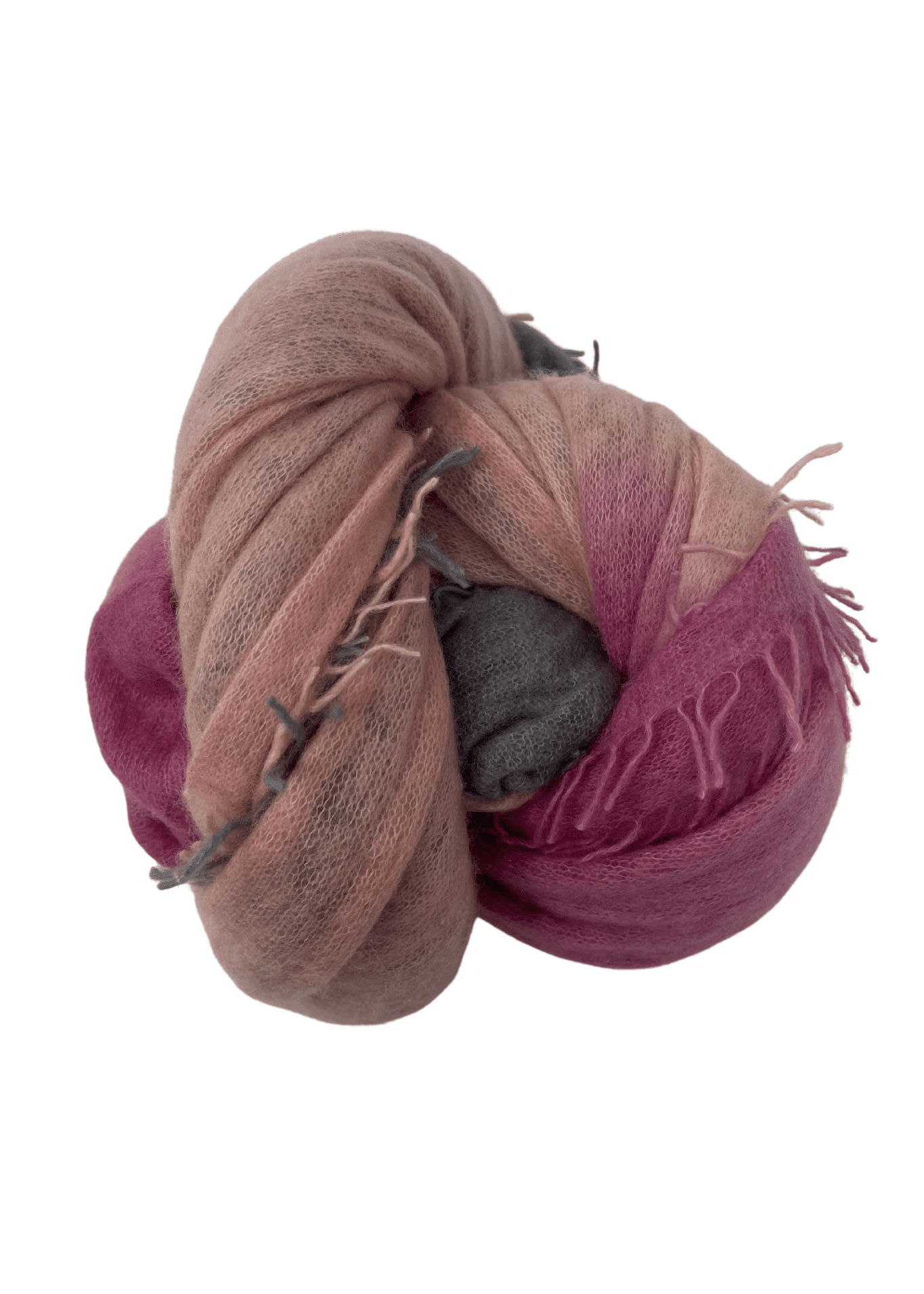 Bajra Luxo Sparge Cashmere Gradual Vertical Shading Stole - Vermillion