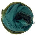 Bajra Luxo Sparge Cashmere Gradual Vertical Shading Stole - Vermillion