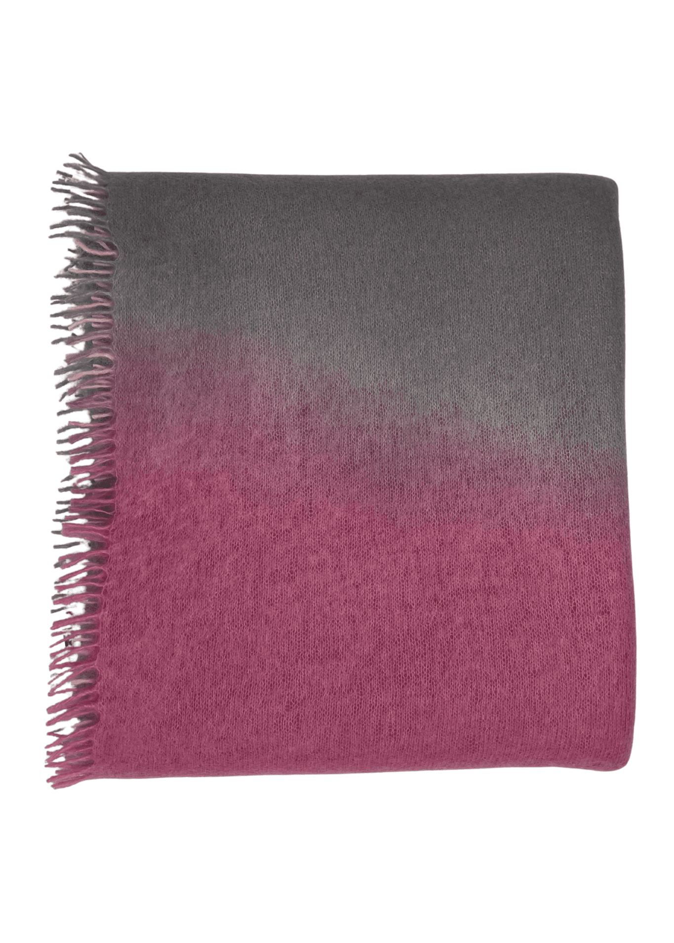 Bajra Luxo Sparge Cashmere Gradual Vertical Shading Stole - Vermillion