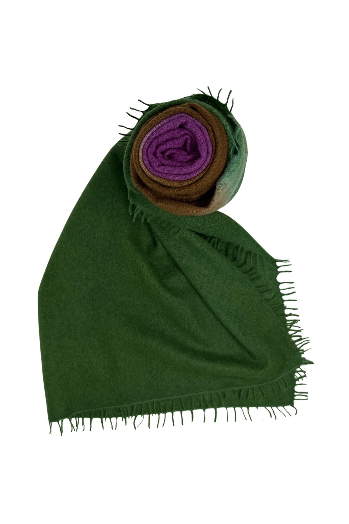 Bajra Luxo Sparge Cashmere Gradual Vertical Shading Stole - Vermillion