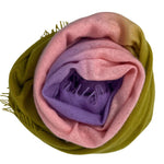 Bajra Luxo Sparge Cashmere Gradual Vertical Shading Stole - Vermillion