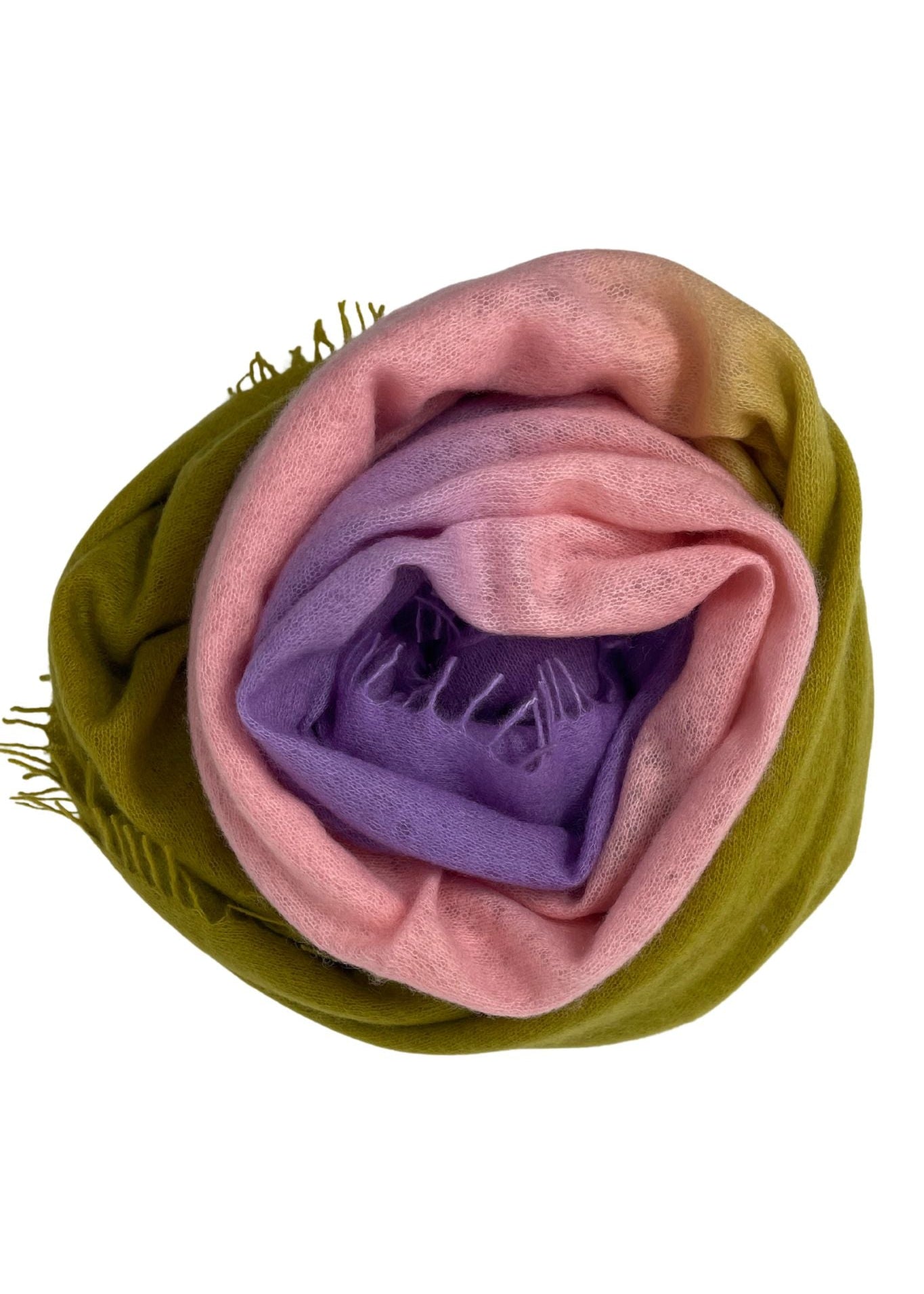 Bajra Luxo Sparge Cashmere Gradual Vertical Shading Stole - Vermillion