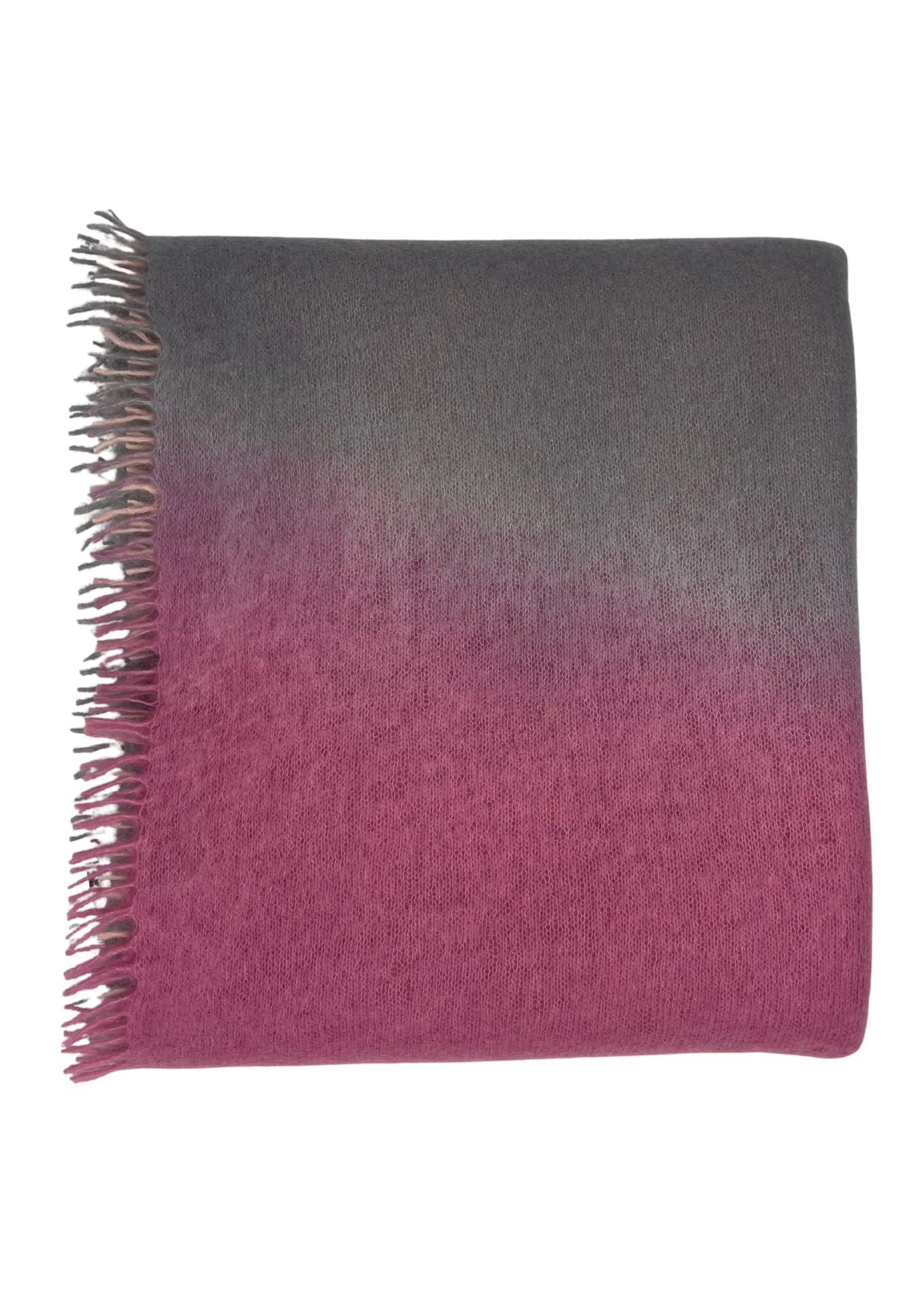 Bajra Luxo Sparge Cashmere Gradual Vertical Shading Stole - Vermillion