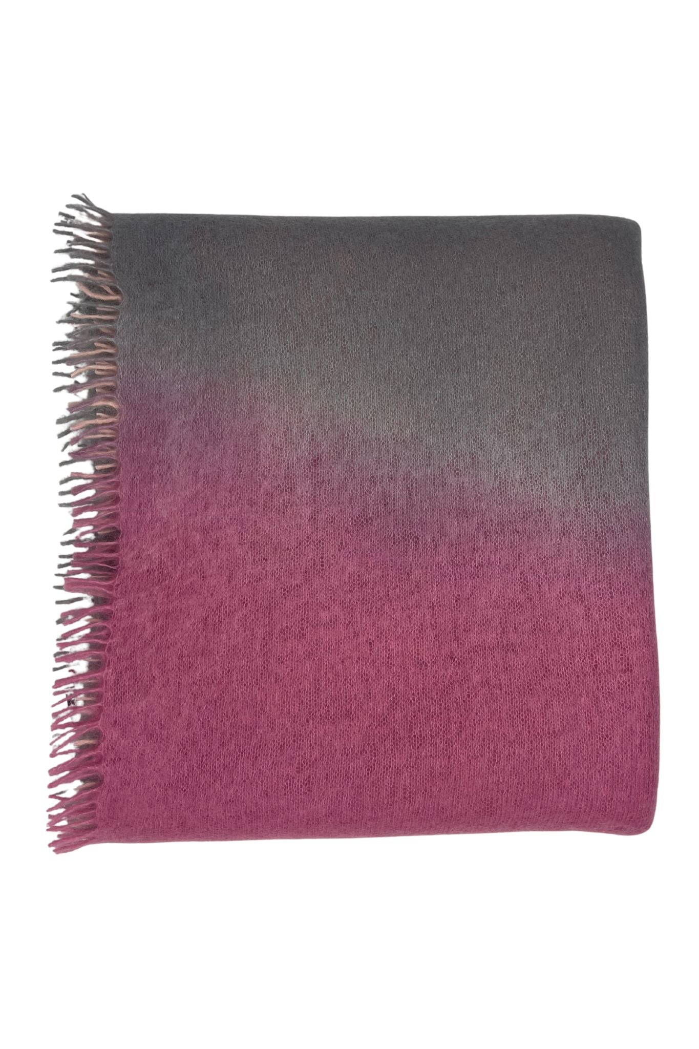 Bajra Luxo Sparge Cashmere Gradual Vertical Shading Stole - Vermillion