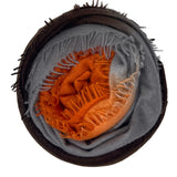 Bajra Luxo Sparge Cashmere Gradual Vertical Shading Stole - Vermillion