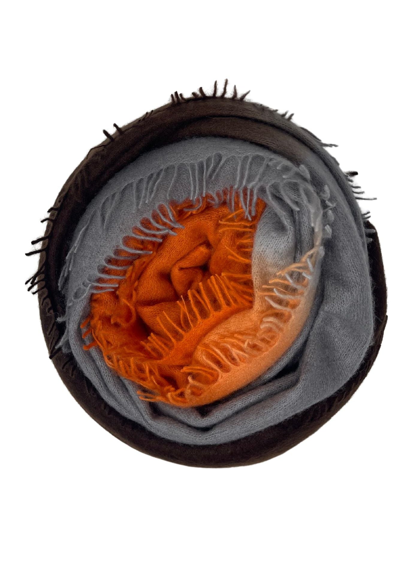 Bajra Luxo Sparge Cashmere Gradual Vertical Shading Stole - Vermillion