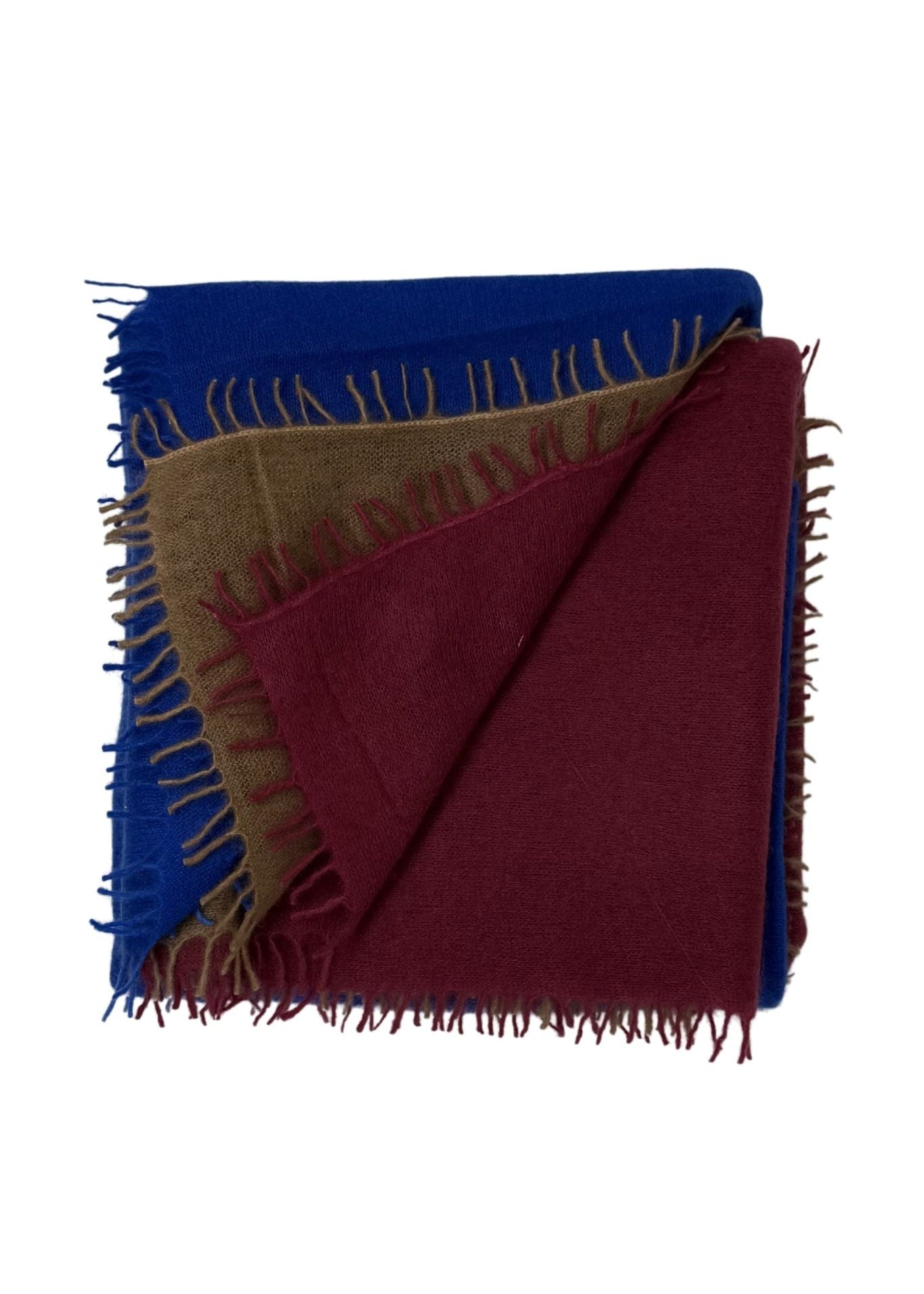 Bajra Luxo Spargo Cashmere Gradual Vertical Shading Stole - Vermillion