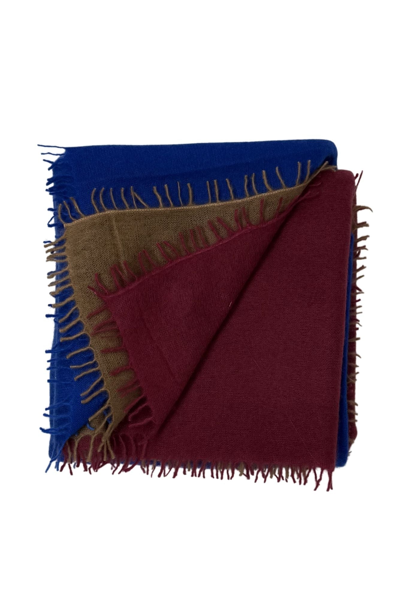 Bajra Luxo Spargo Cashmere Gradual Vertical Shading Stole - Vermillion