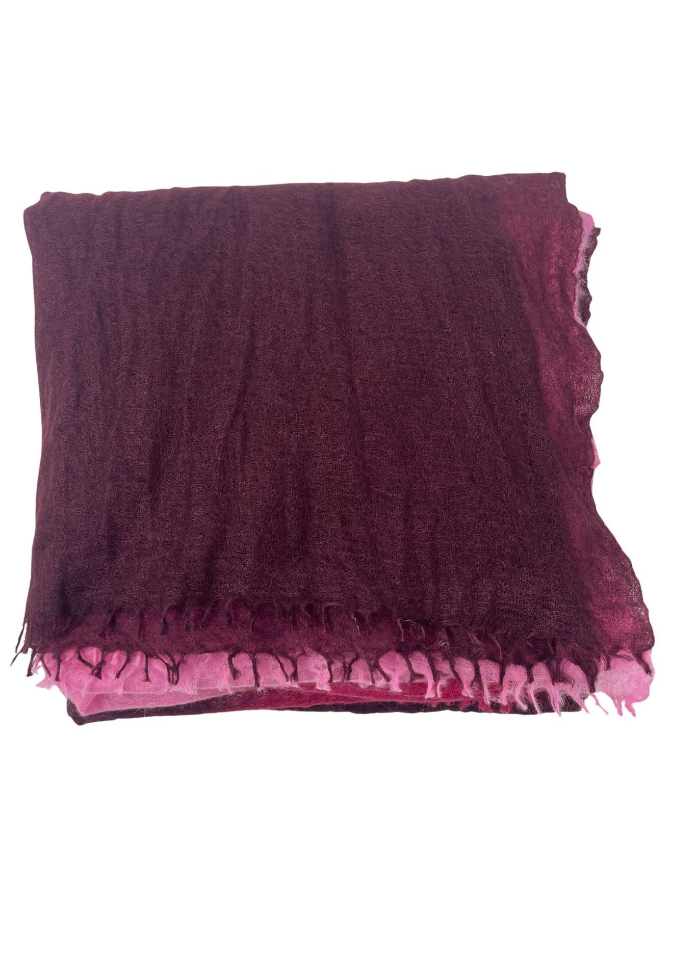 Bajra Ombre Light Webby Cashmere Scarf - Vermillion