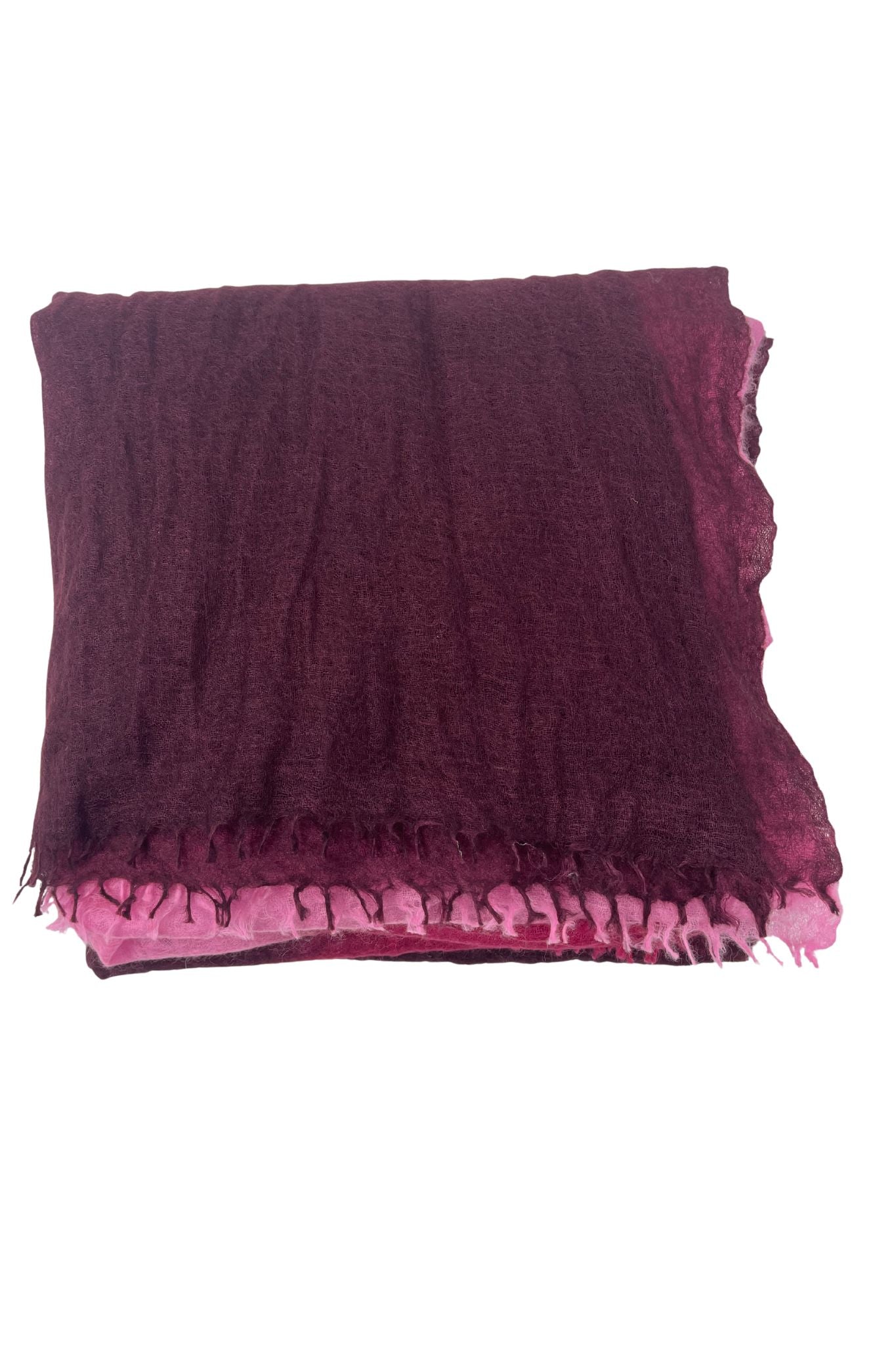 Bajra Ombre Light Webby Cashmere Scarf - Vermillion
