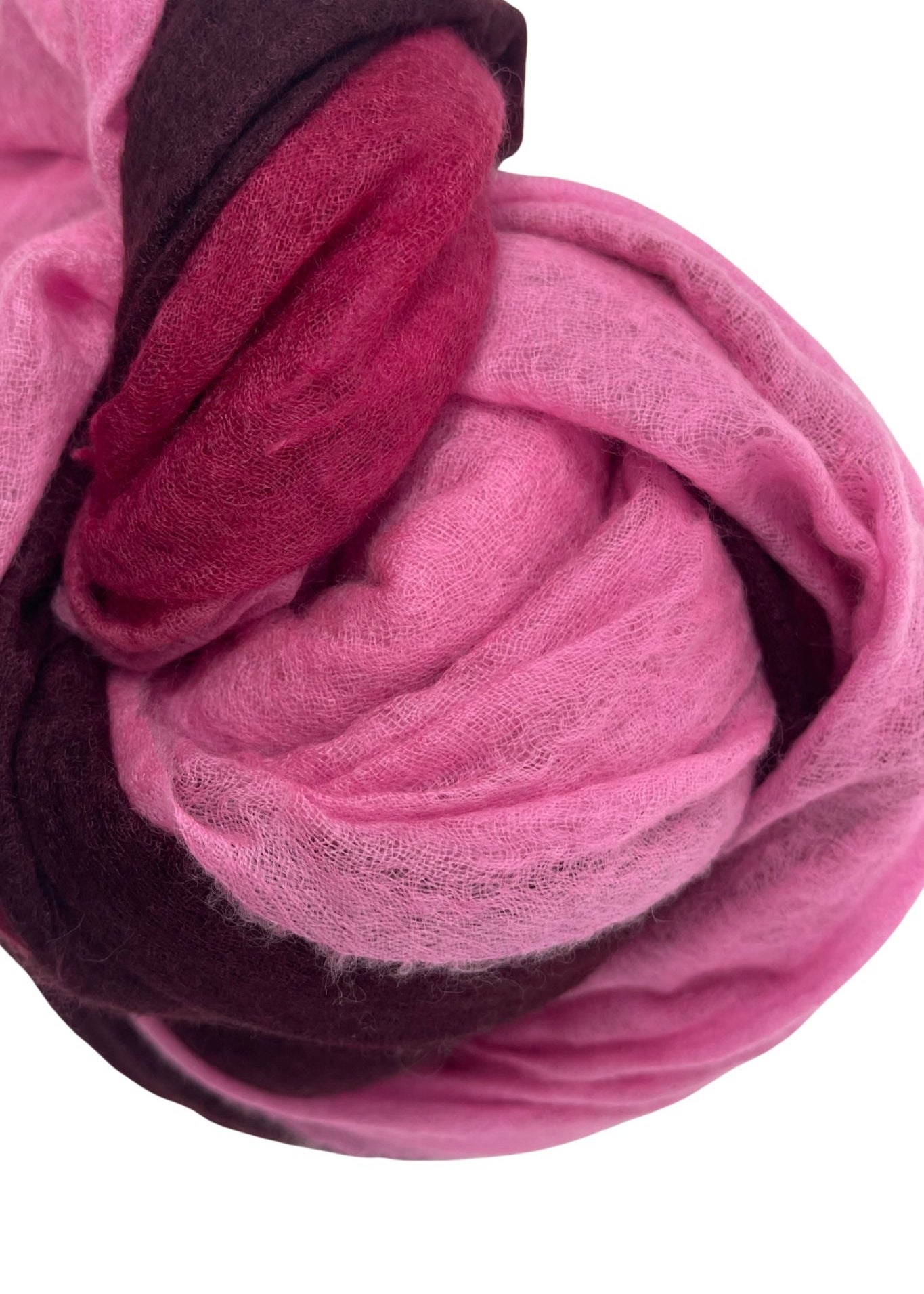 Bajra Ombre Light Webby Cashmere Scarf - Vermillion