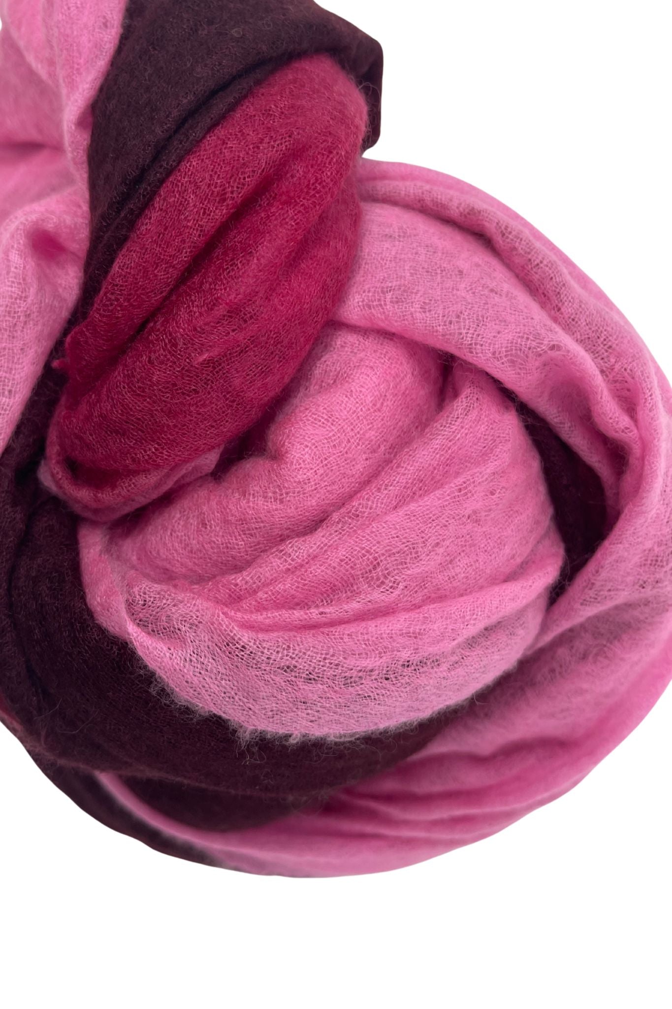 Bajra Ombre Light Webby Cashmere Scarf - Vermillion