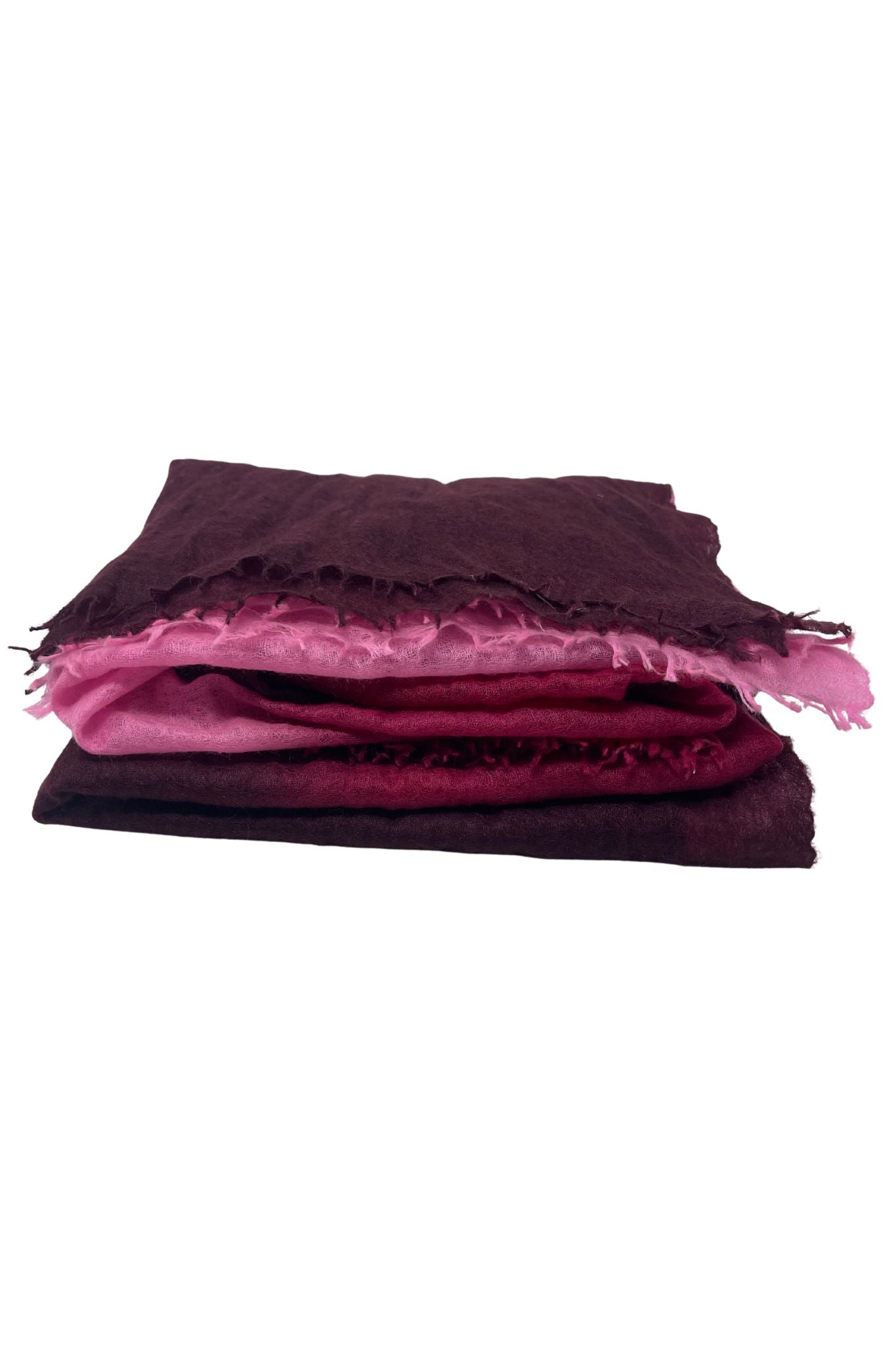 Bajra Ombre Light Webby Cashmere Scarf - Vermillion