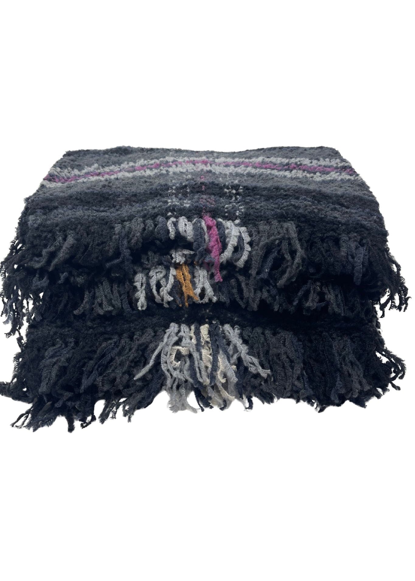 Bajra Plaid Boucle Muffler - Vermillion