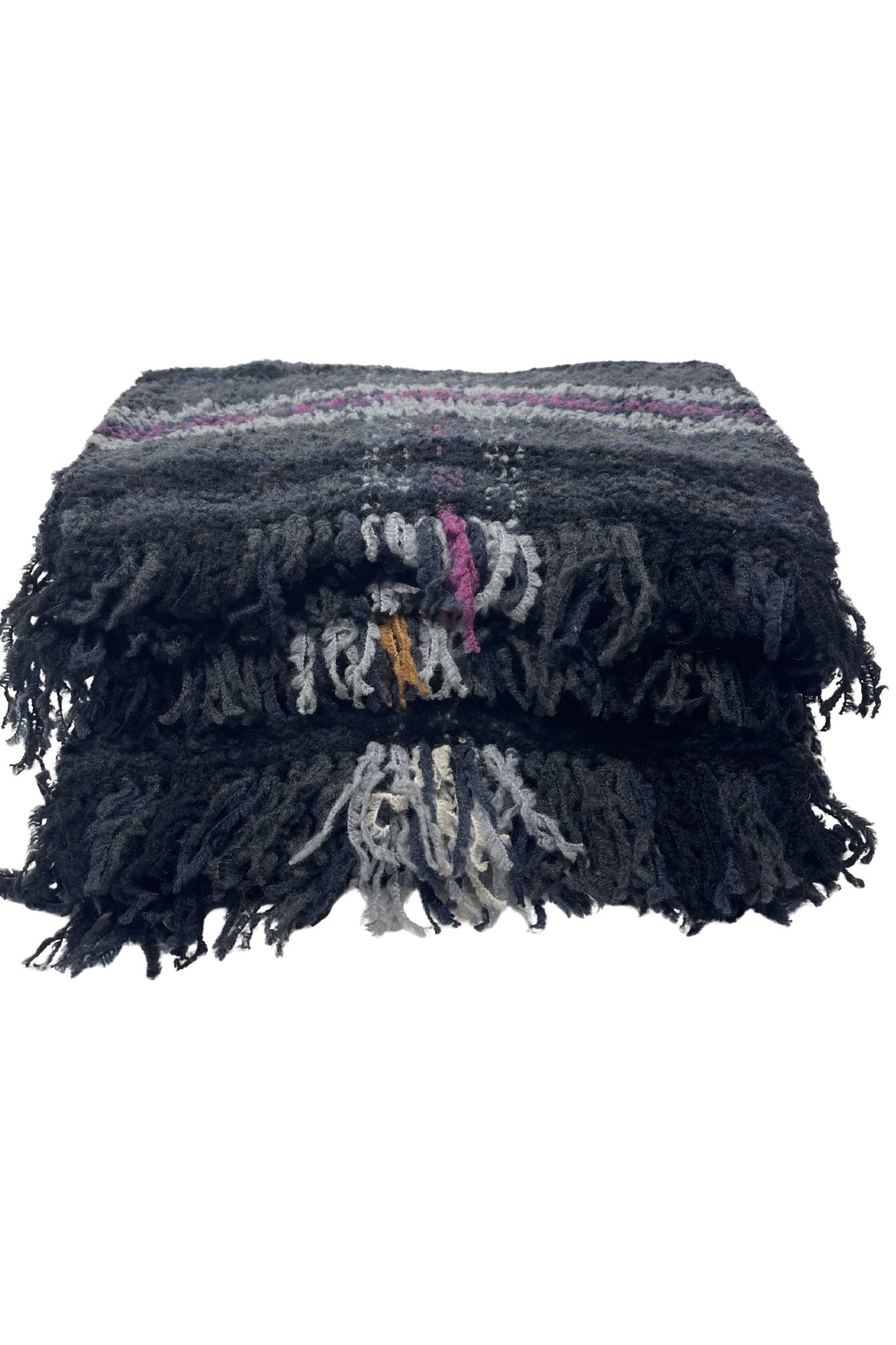 Bajra Plaid Boucle Muffler - Vermillion