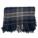 Bajra Plaid Boucle Muffler - Vermillion