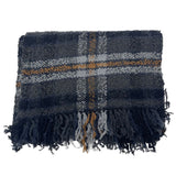 Bajra Plaid Boucle Muffler - Vermillion