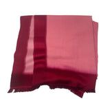 Bajra Satin Weave Stole w/ Dip Dye Borders - Vermillion